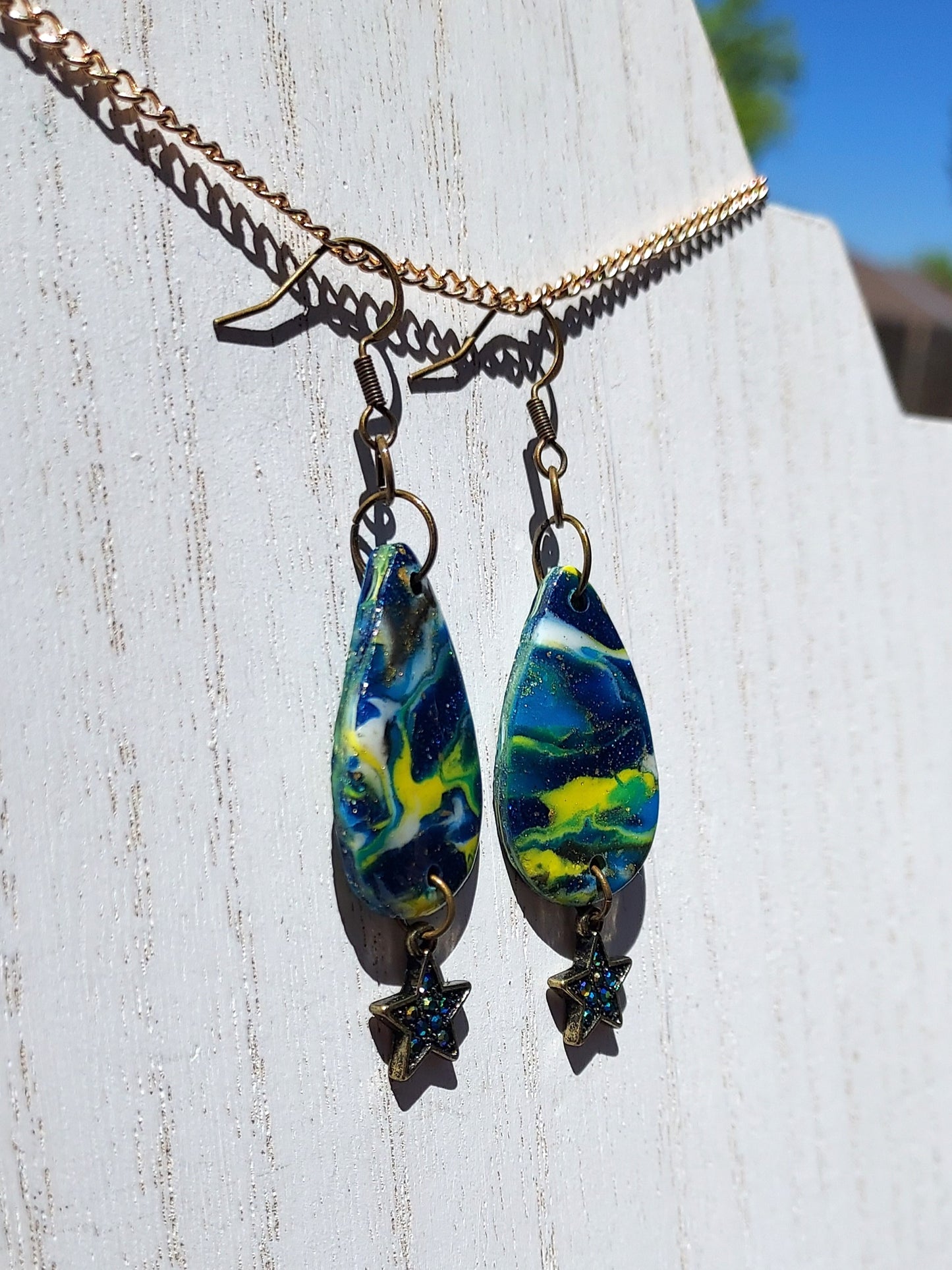 Cosmos Clay Earrings #3