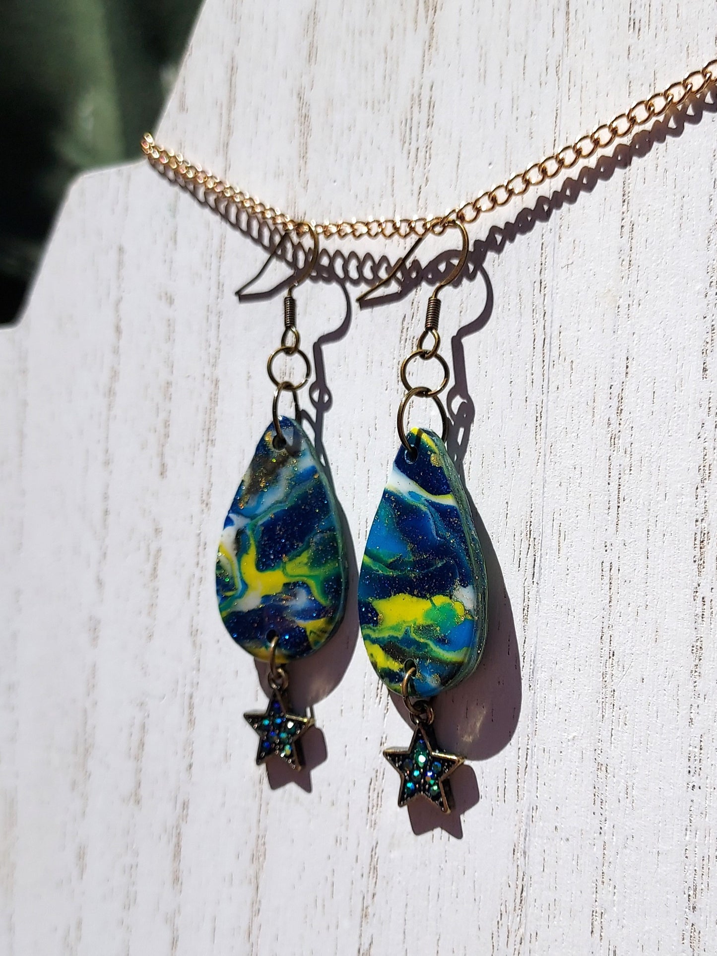 Cosmos Clay Earrings #3