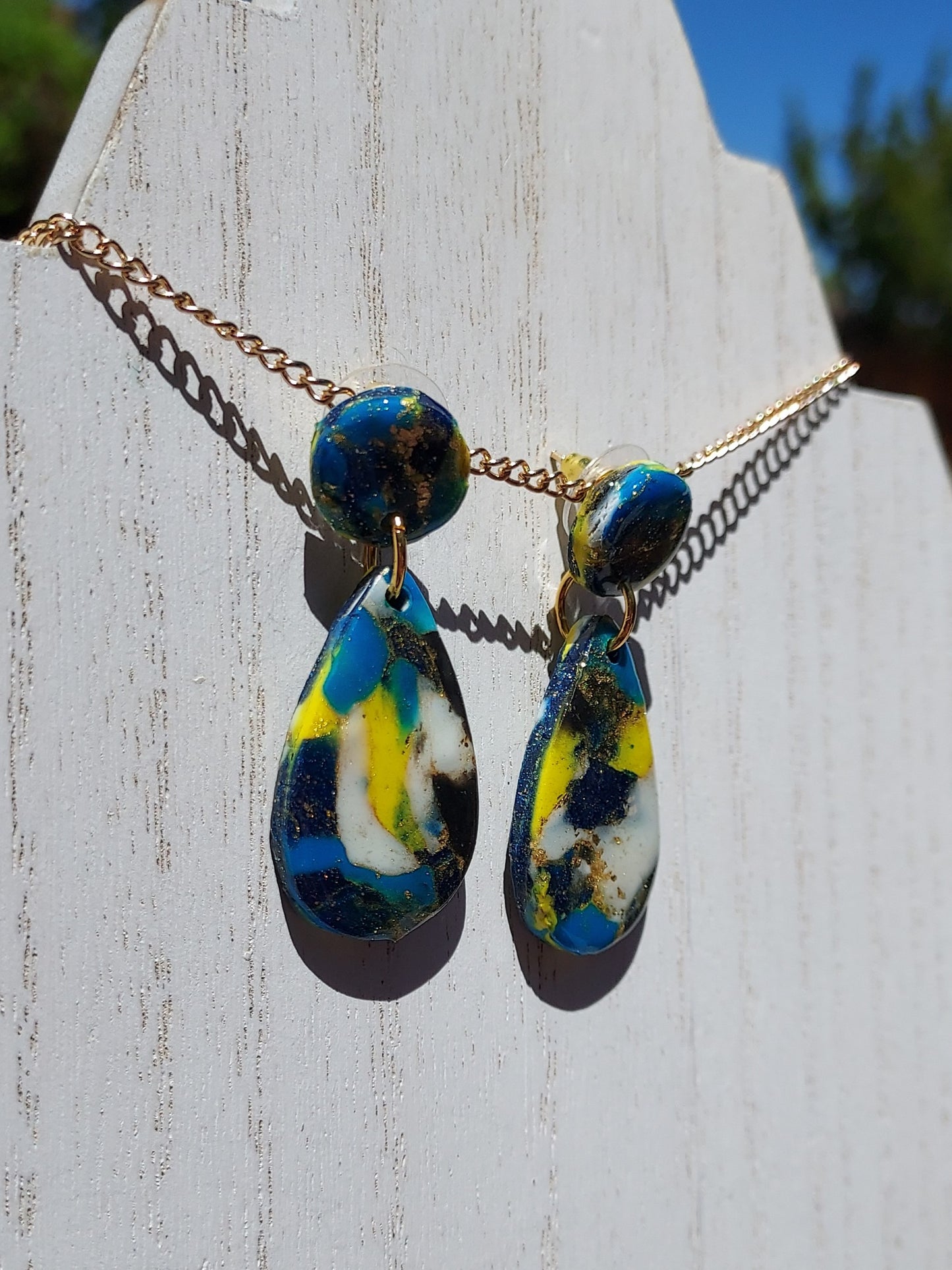Cosmos Clay Earrings #8