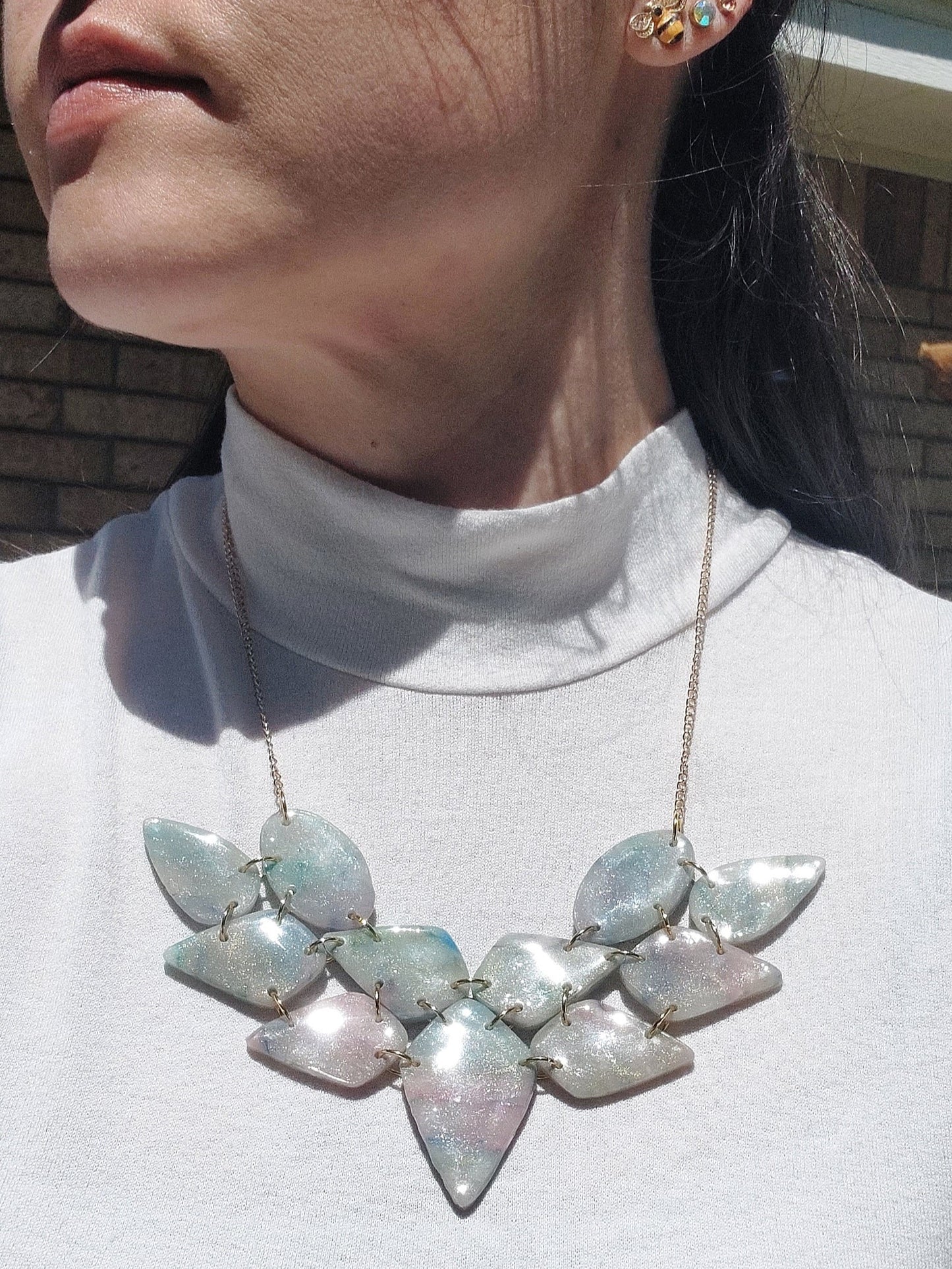 Rainbow Marble Necklace #1