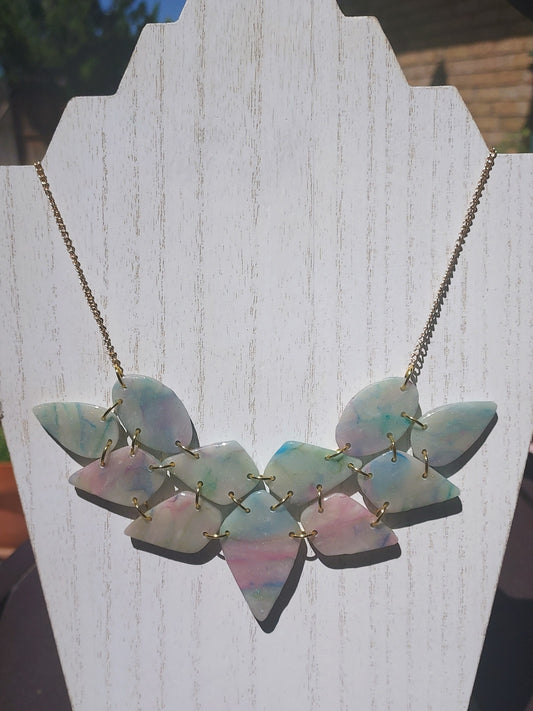 Rainbow Marble Necklace #1