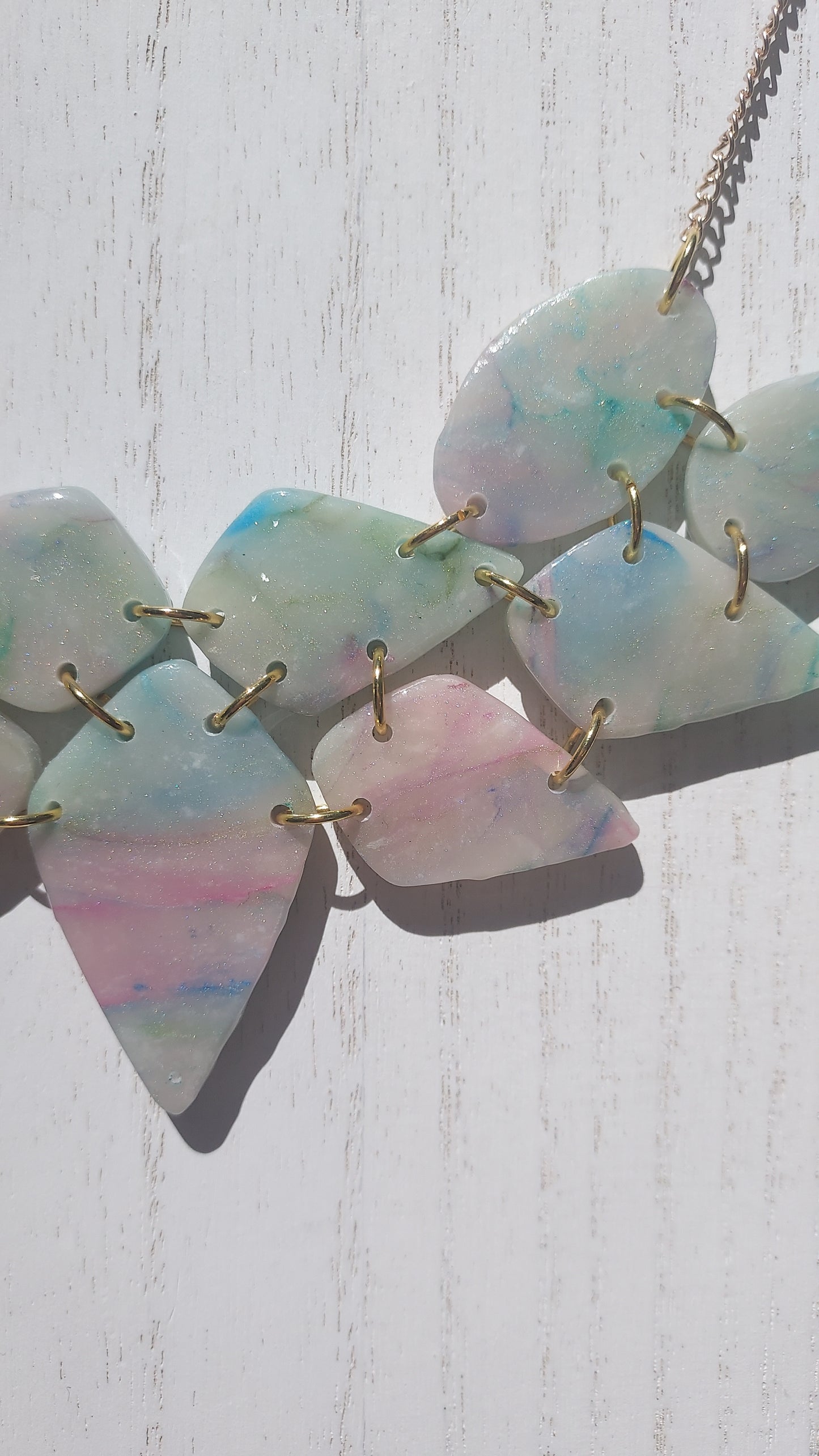 Rainbow Marble Necklace #1