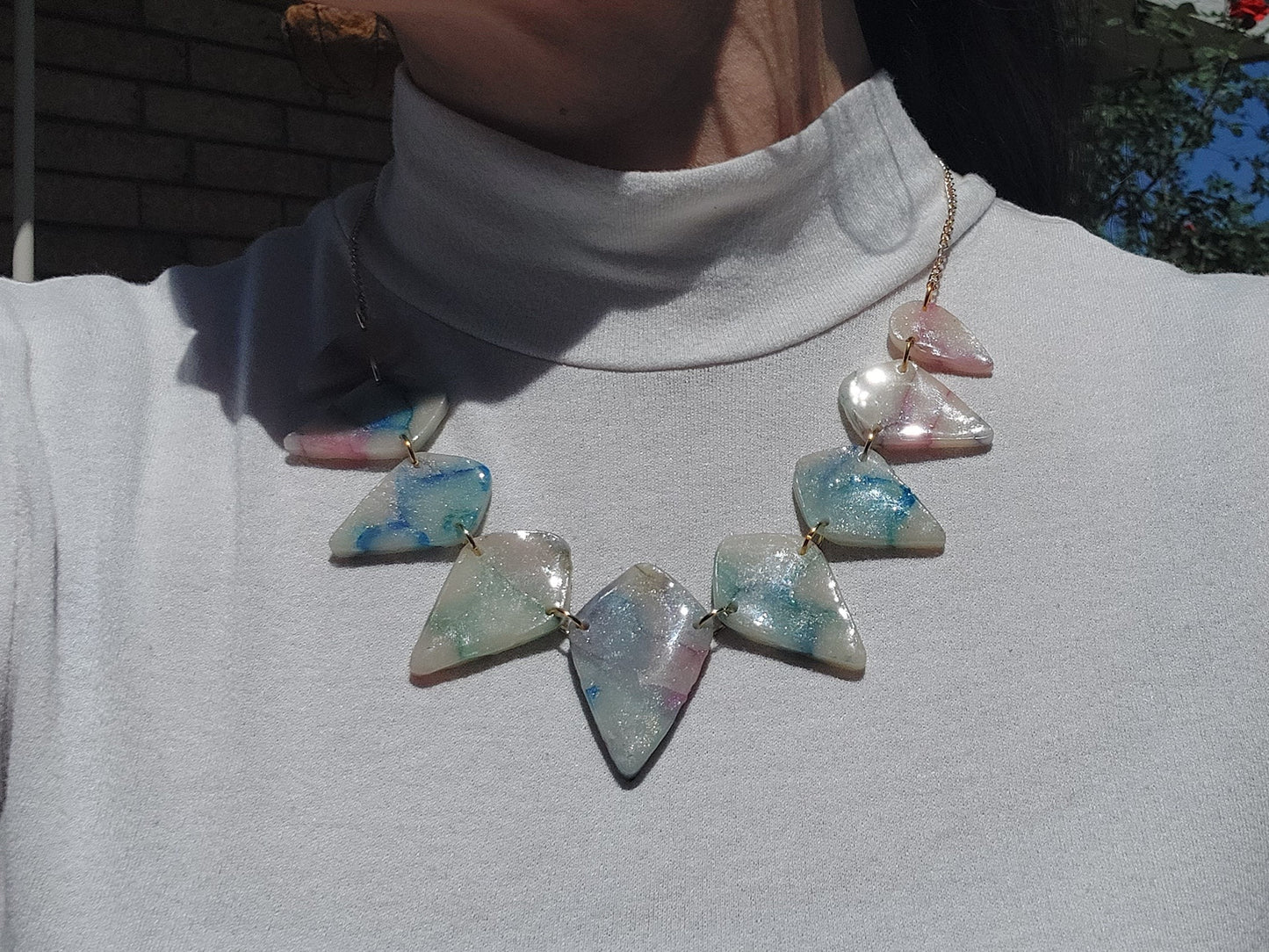 Rainbow Marble Necklace #2