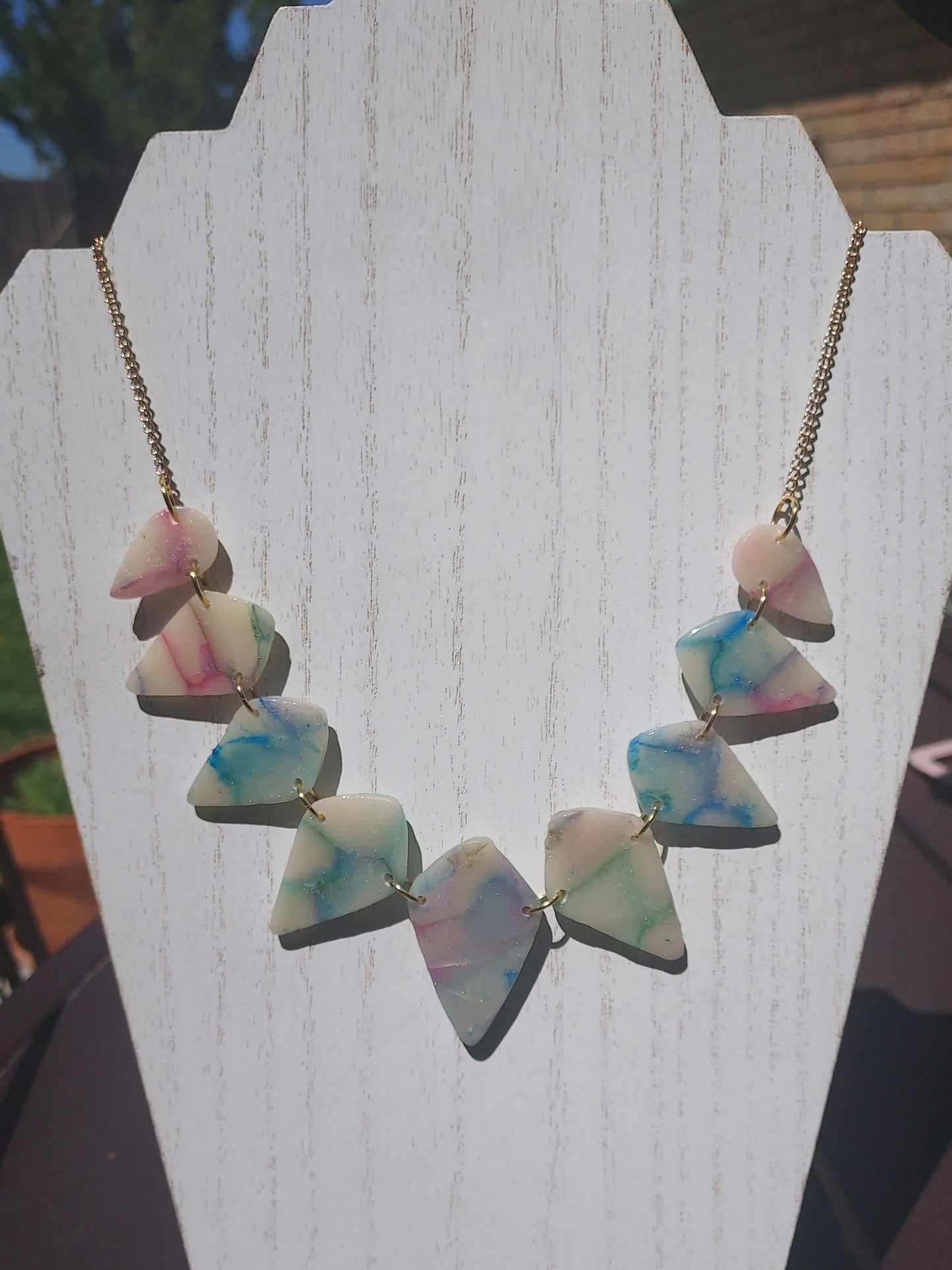 Rainbow Marble Necklace #2