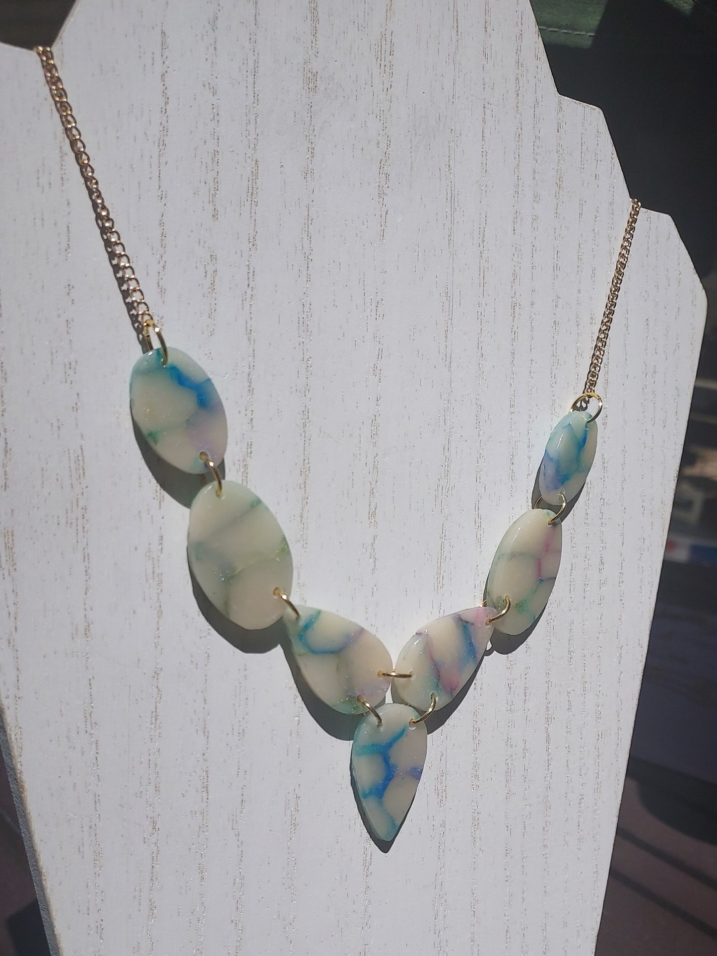 Rainbow Marble Necklace #3