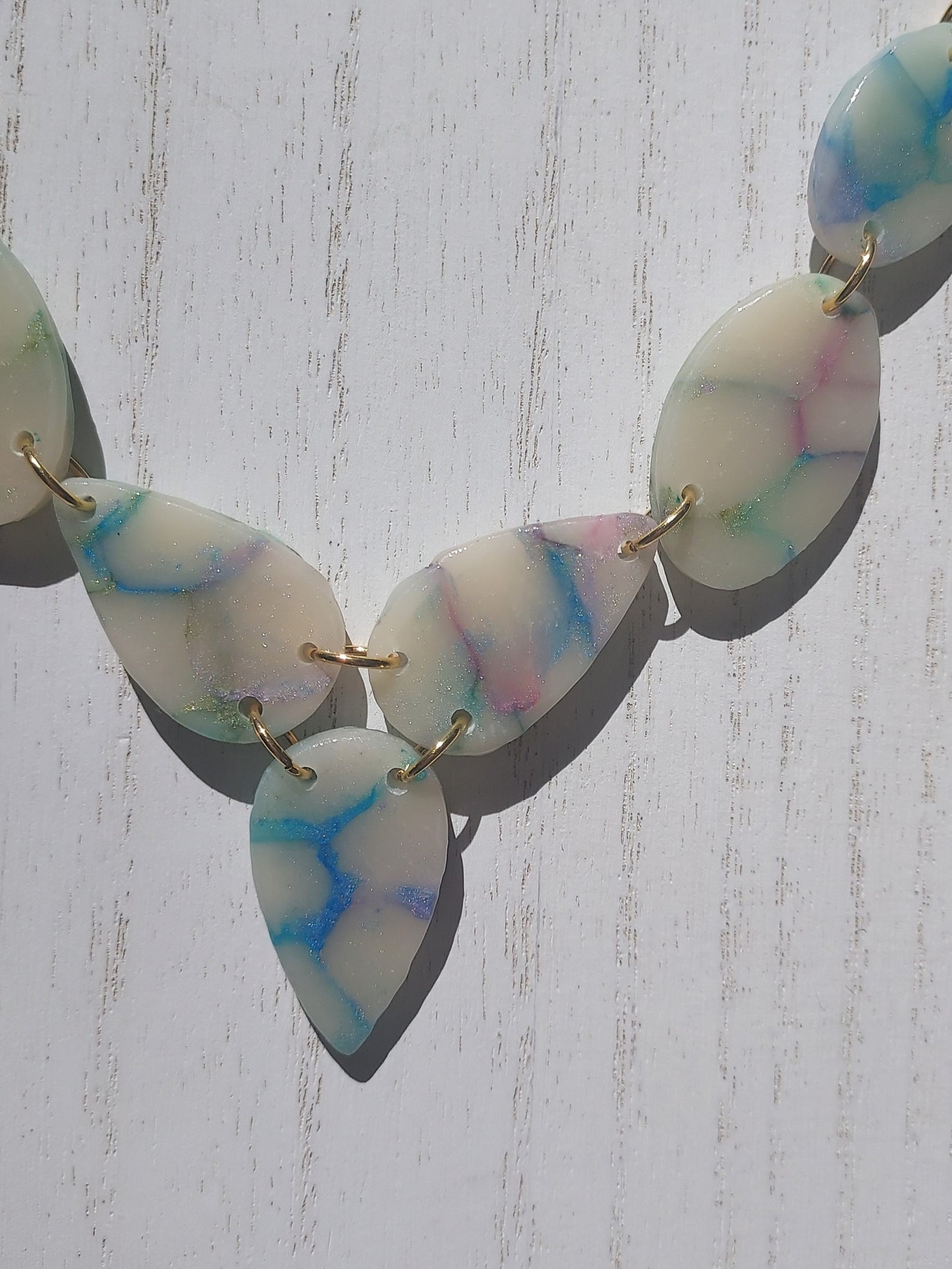 Rainbow Marble Necklace #3