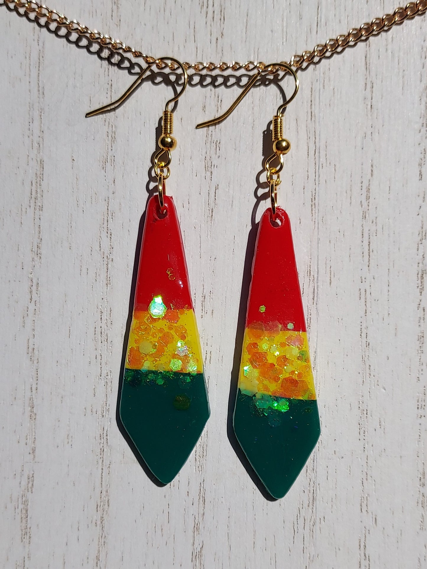 Rasta Clay Earrings #5