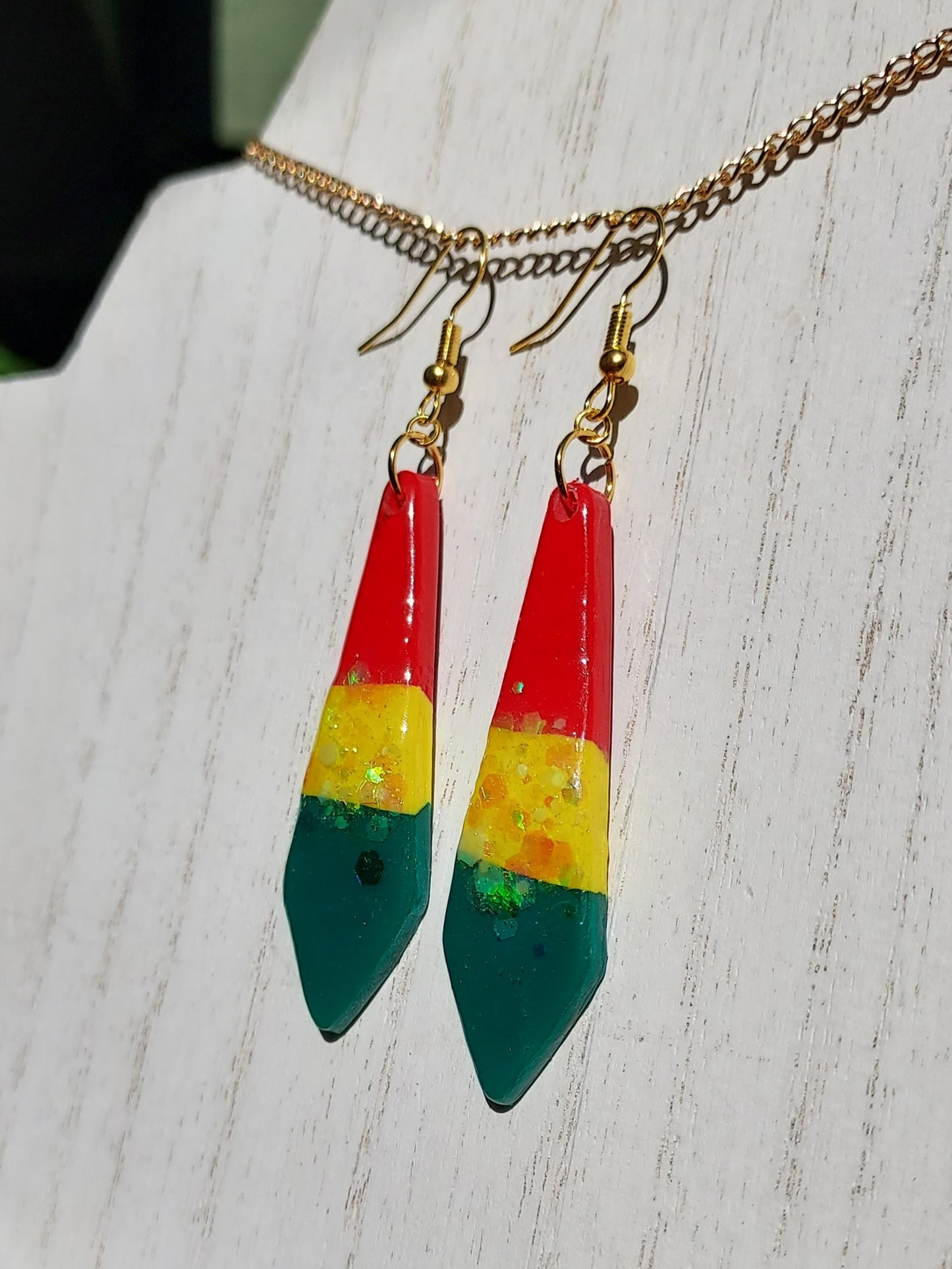 Rasta Clay Earrings #5