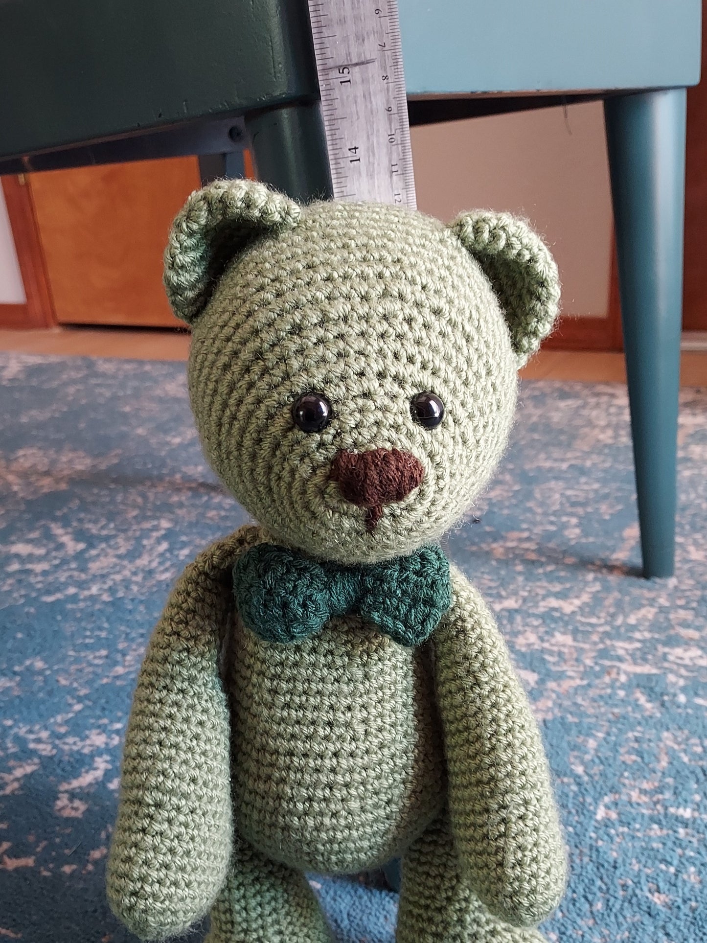 Mr. Green Crochet Bear