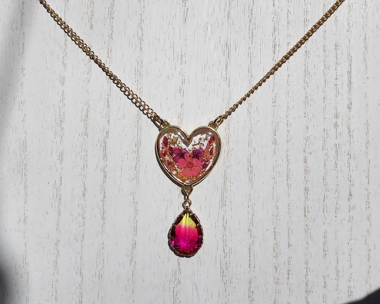 Heart Shaped Flower Necklace #3