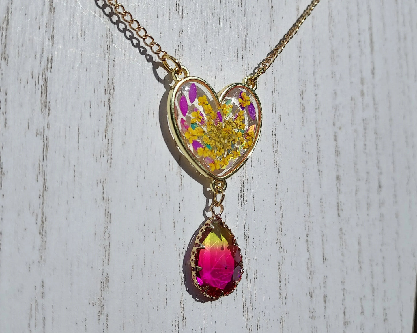 Heart Shaped Flower Necklace #5