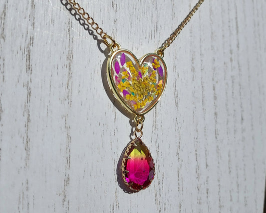 Heart Shaped Flower Necklace #5