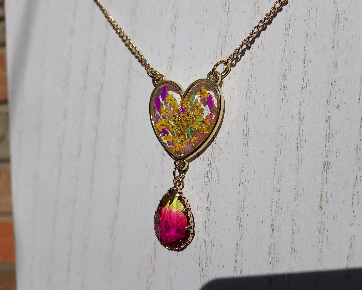 Heart Shaped Flower Necklace #5
