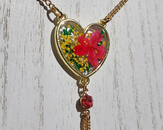Heart Shaped Flower Necklace #4