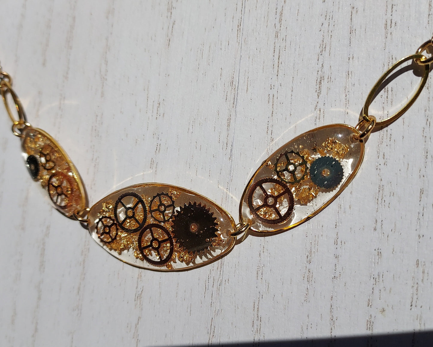 Gears & Glitter Necklace #1