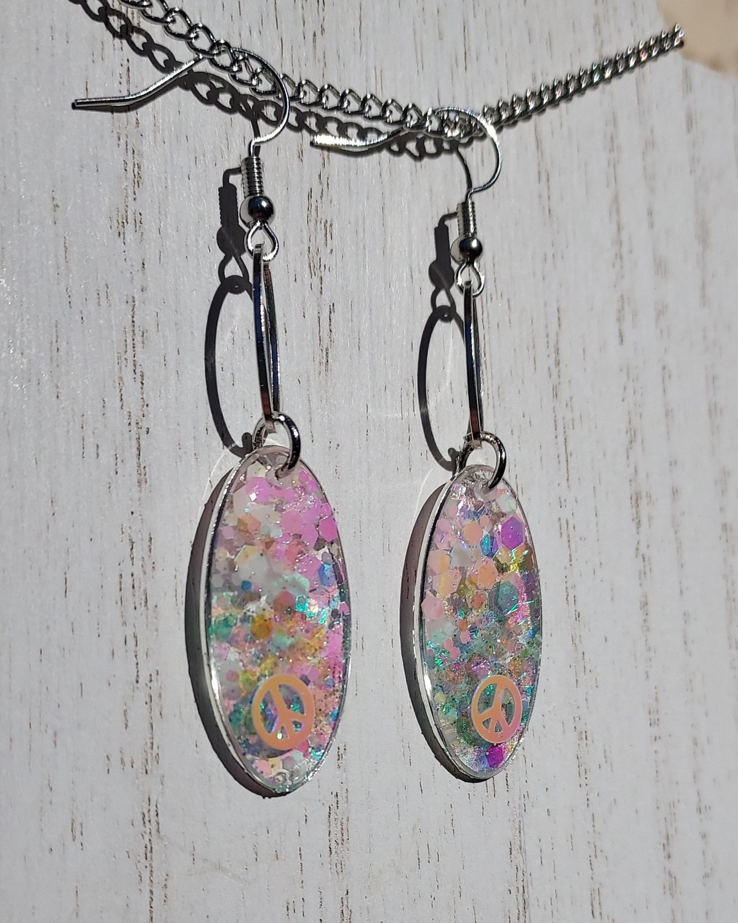 Peace Sign Earrings (Glow in the Dark) #1