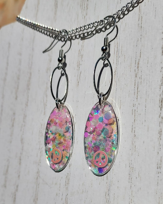 Peace Sign Earrings (Glow in the Dark) #1