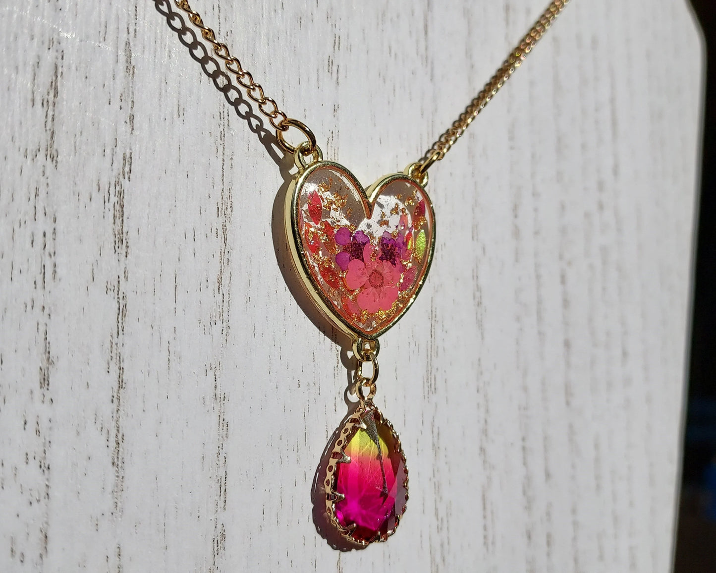 Heart Shaped Flower Necklace #3