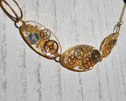 Gears & Glitter Necklace #1