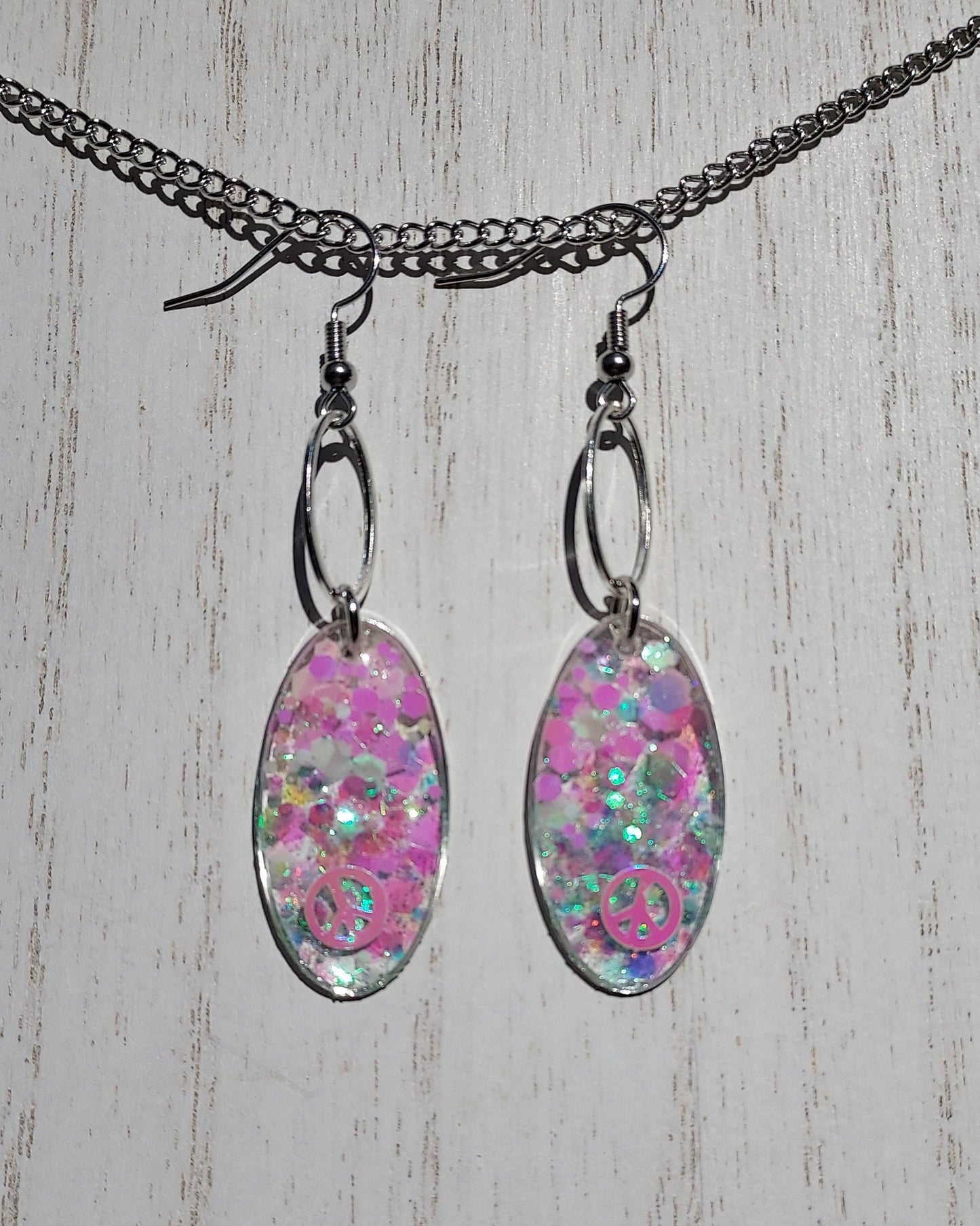 Peace Sign Earrings (Glow in the Dark) #1