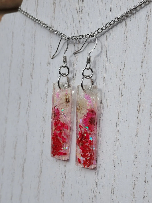 Flowers & Glitter Earrings #2