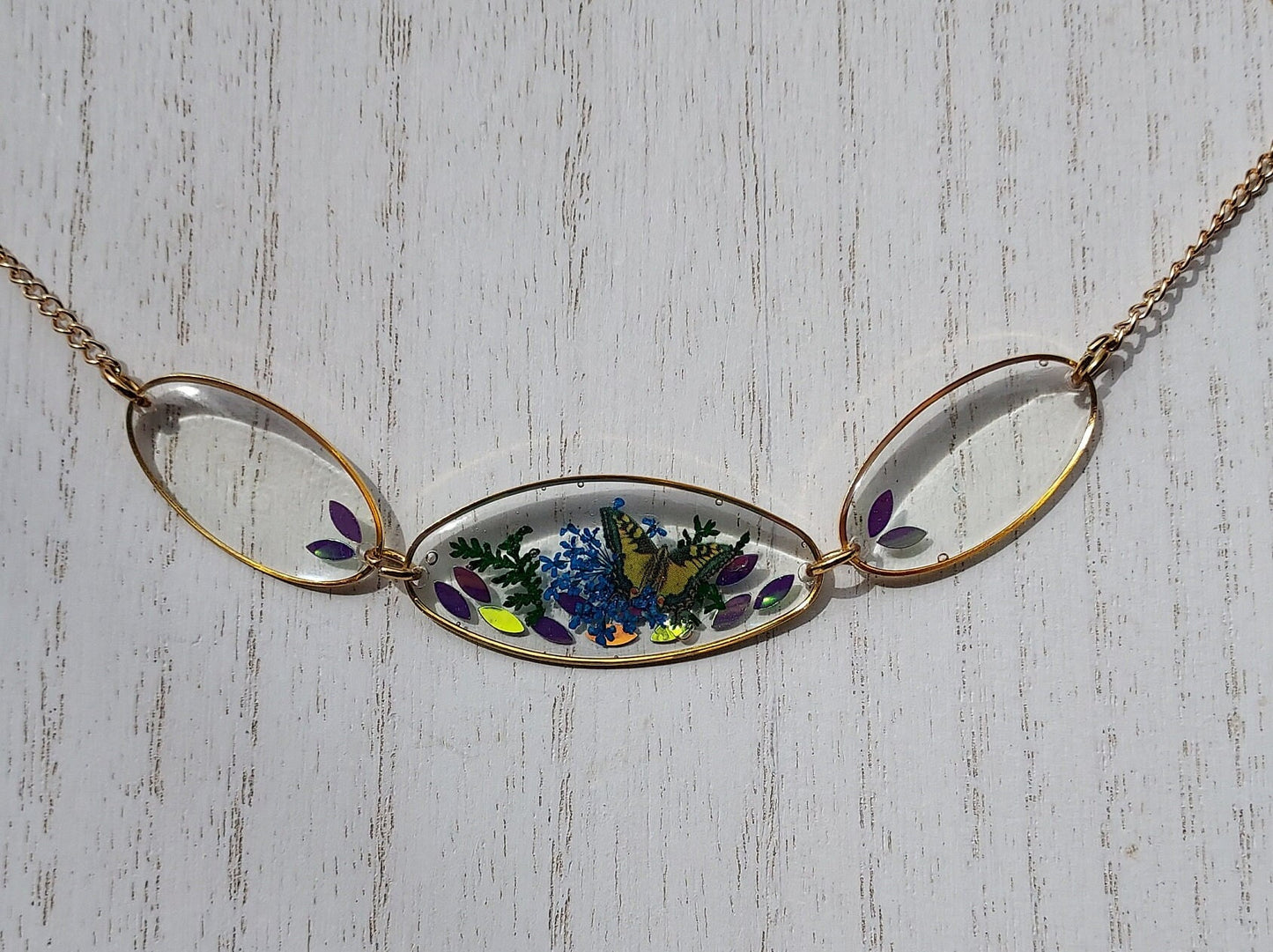 Butterflies & Floral Necklace #1