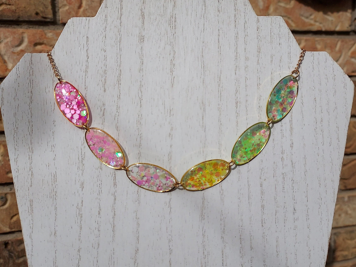 Rainbow Glitter Necklace (Glow in the Dark) #2