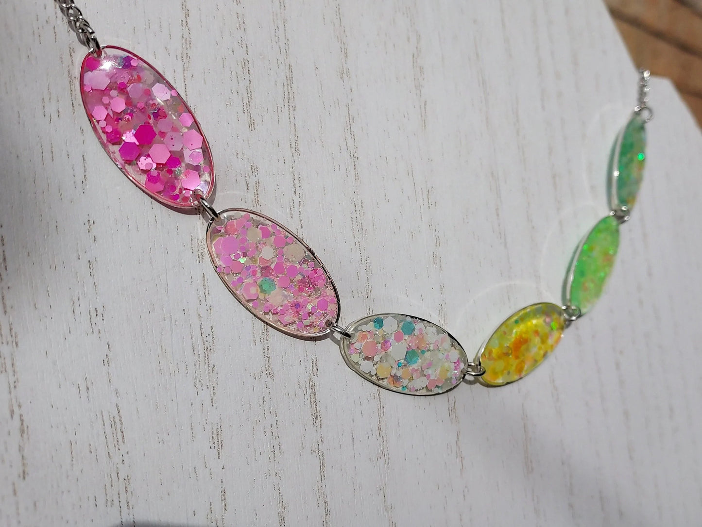 Rainbow Glitter Necklace (Glow in the Dark) #1