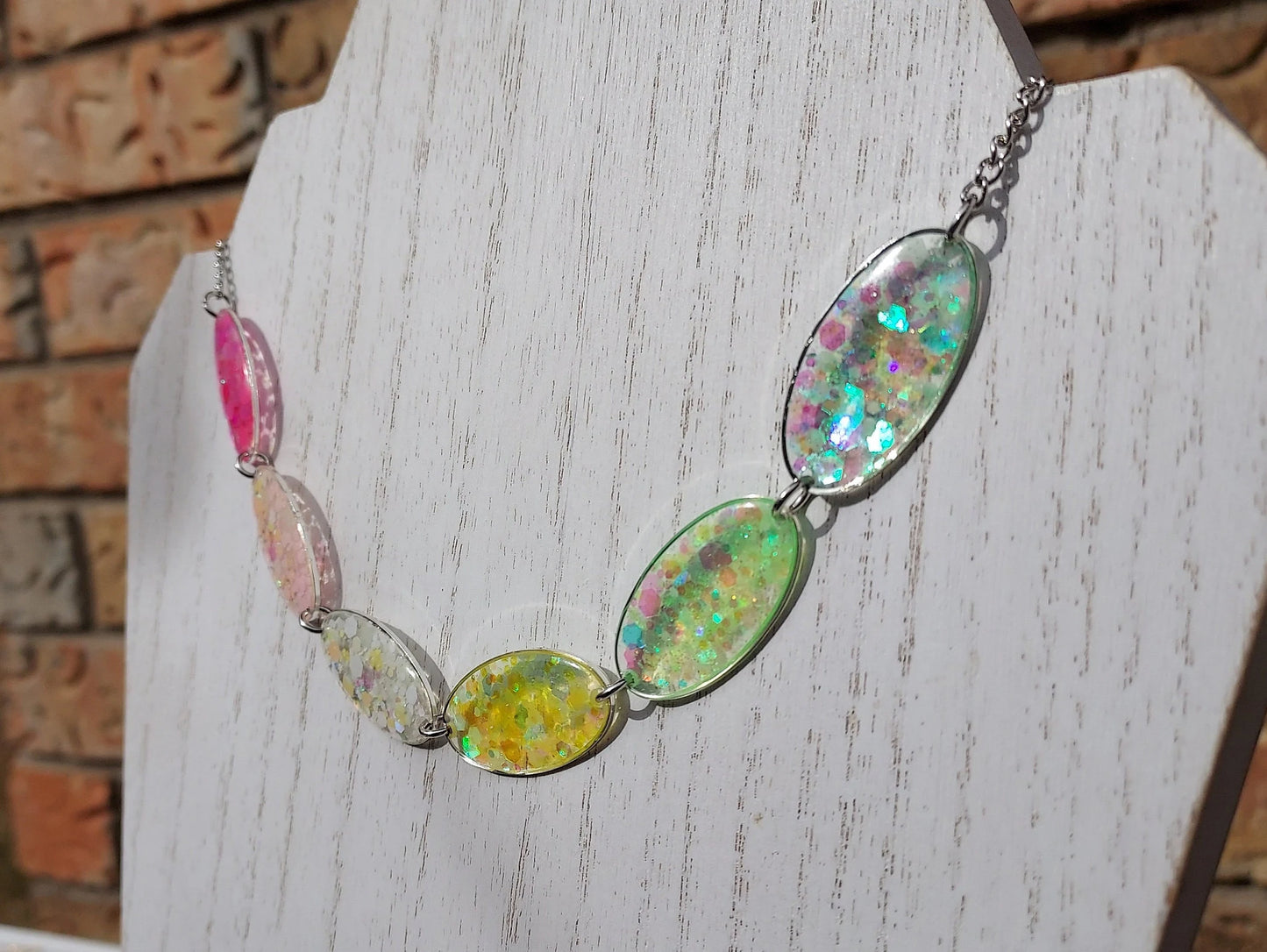 Rainbow Glitter Necklace (Glow in the Dark) #1