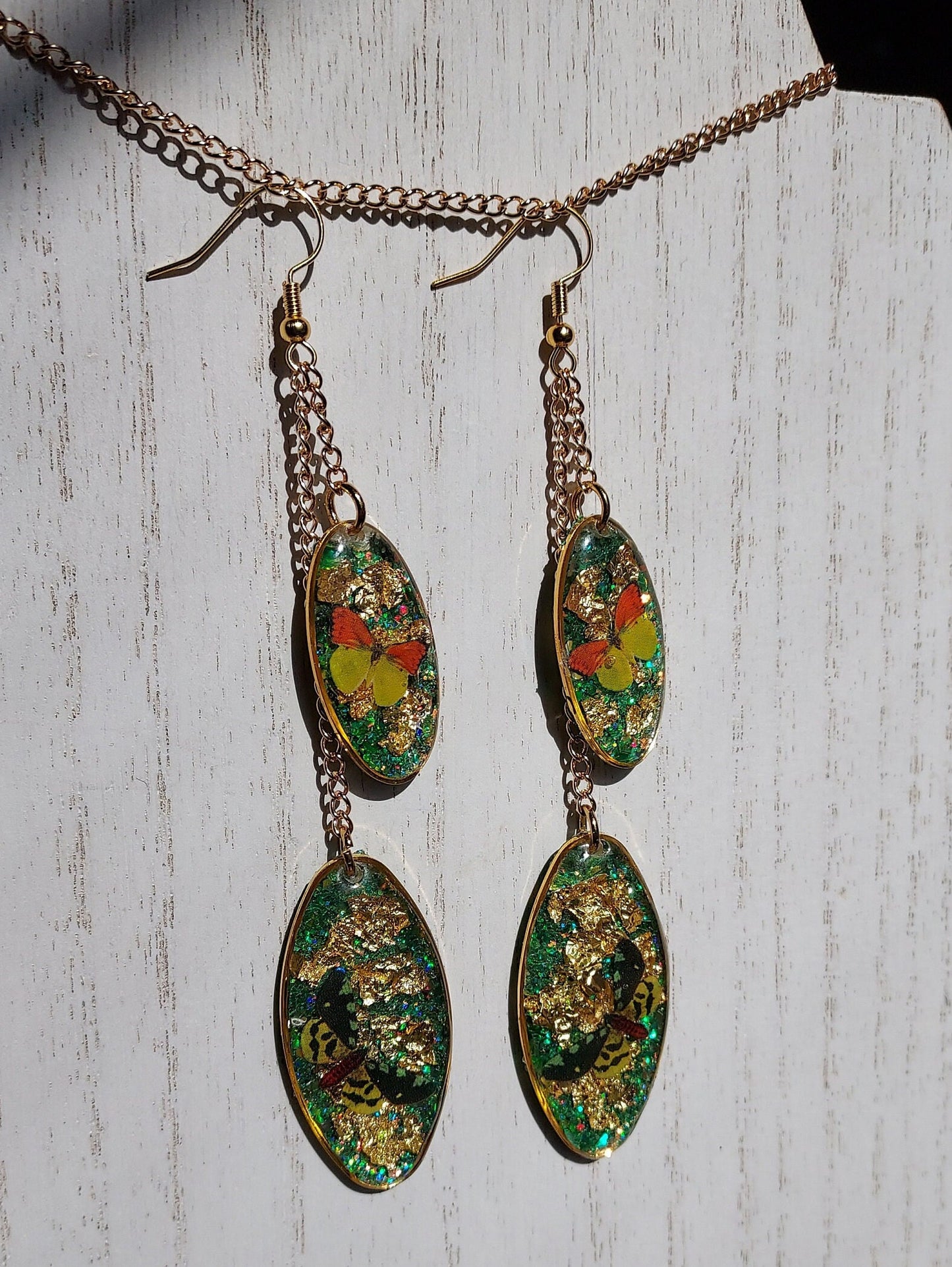 Butterflies & Glitter Earrings #9