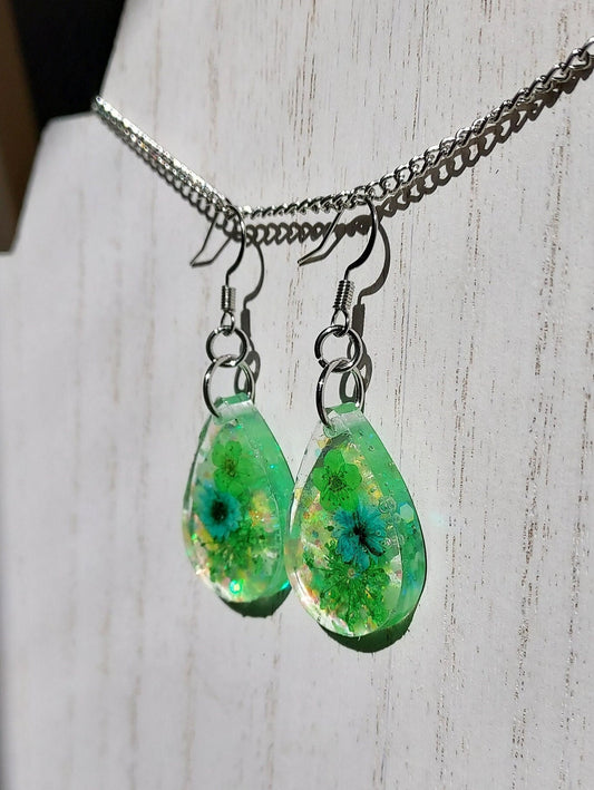 Flowers & Glitter Earrings #4