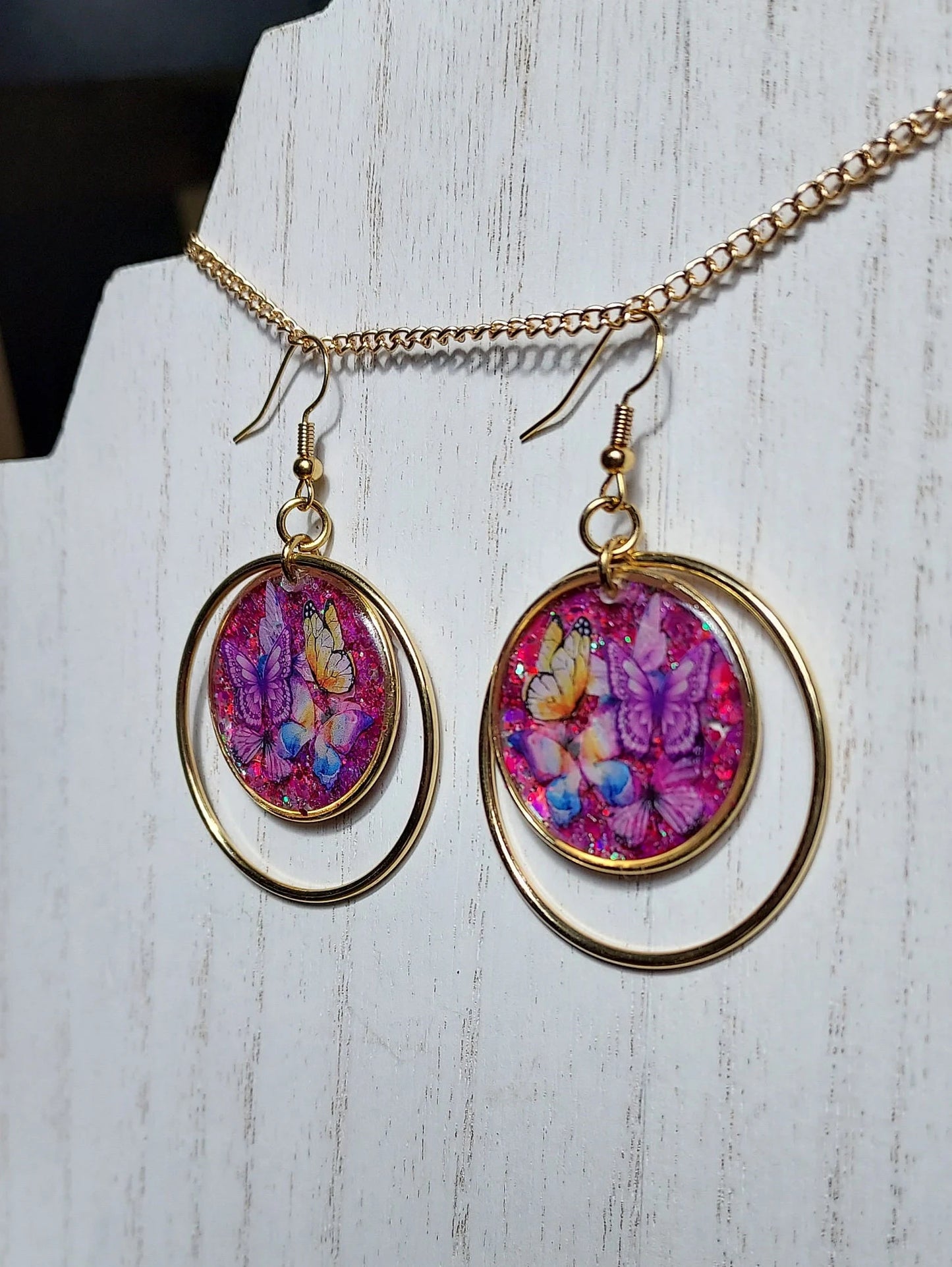 Butterflies & Glitter Earrings #8