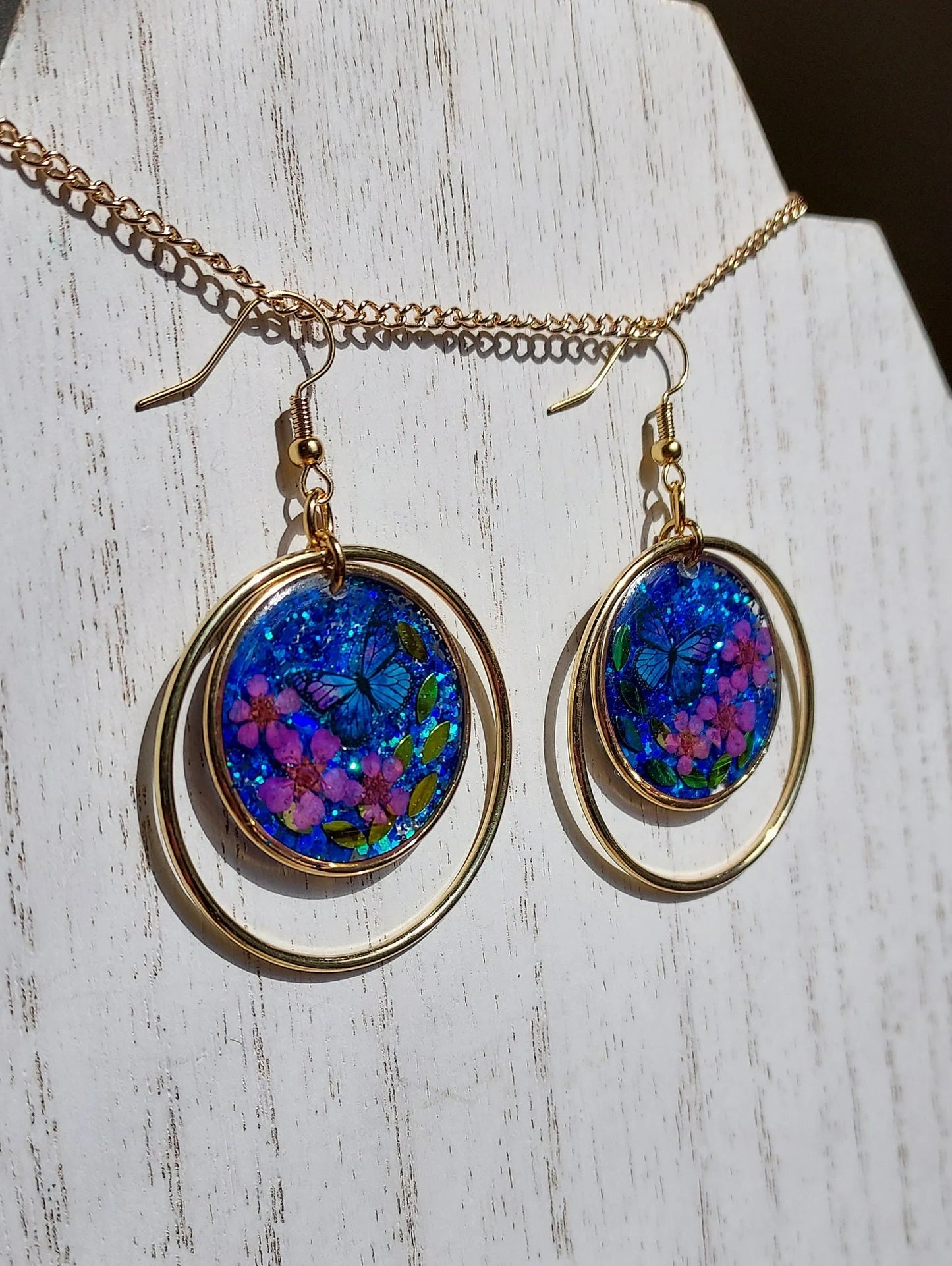Butterflies & Glitter Earrings #7
