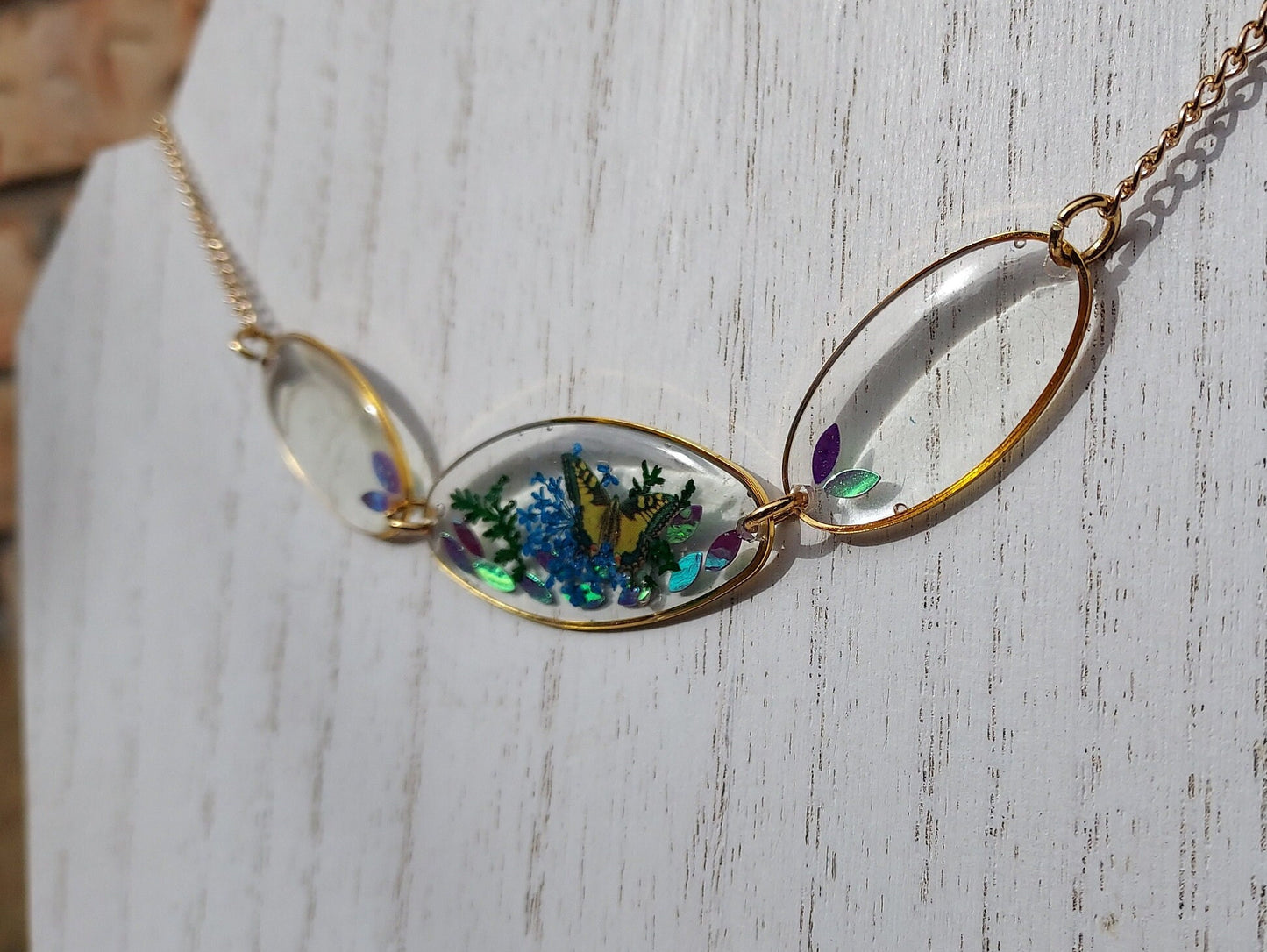 Butterflies & Floral Necklace #1