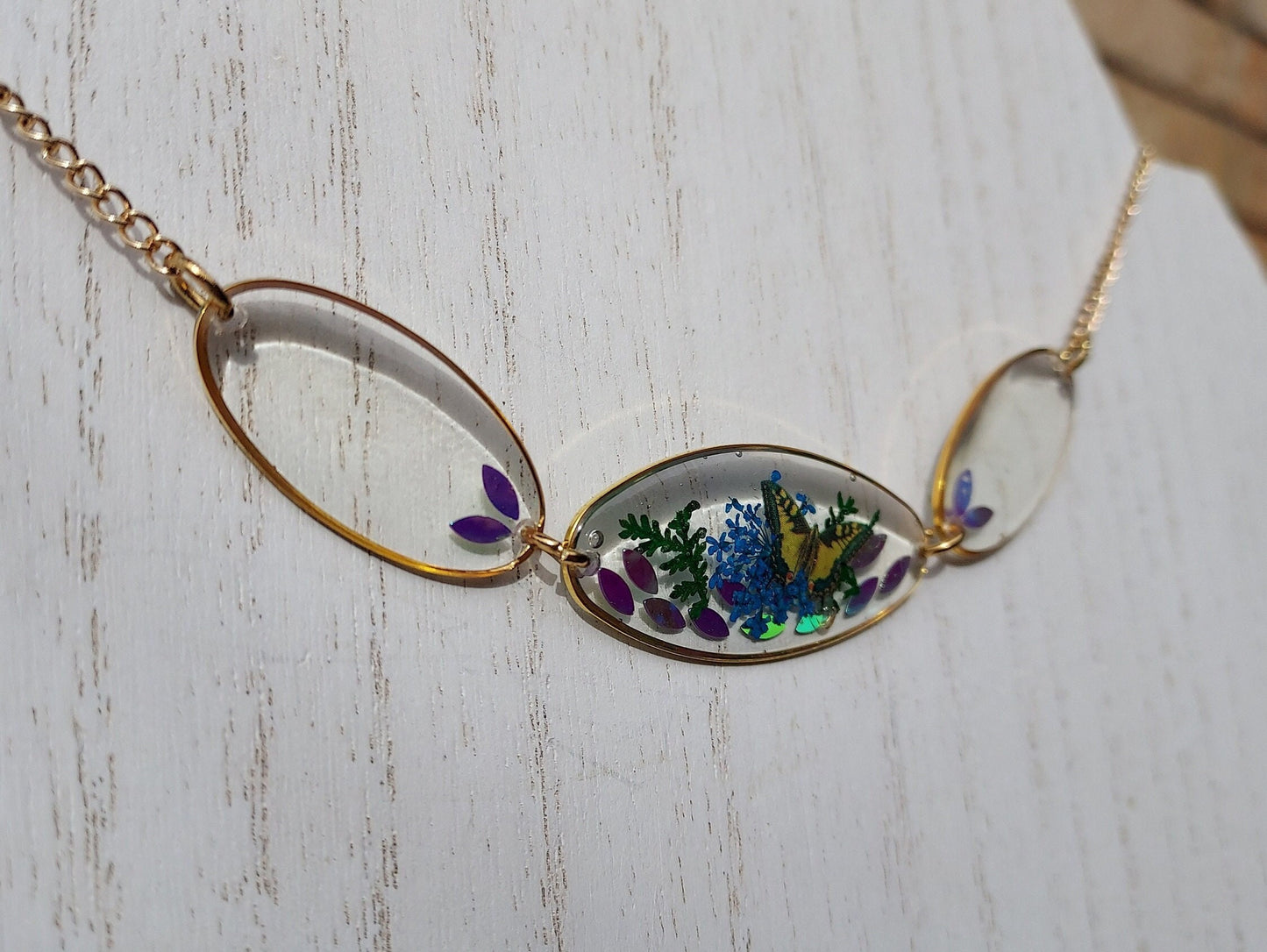 Butterflies & Floral Necklace #1