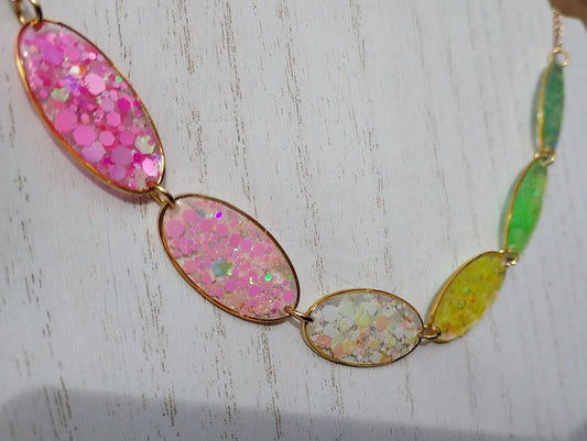 Rainbow Glitter Necklace (Glow in the Dark) #2