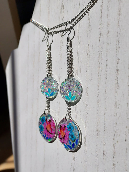 Butterflies & Floral Earrings #1