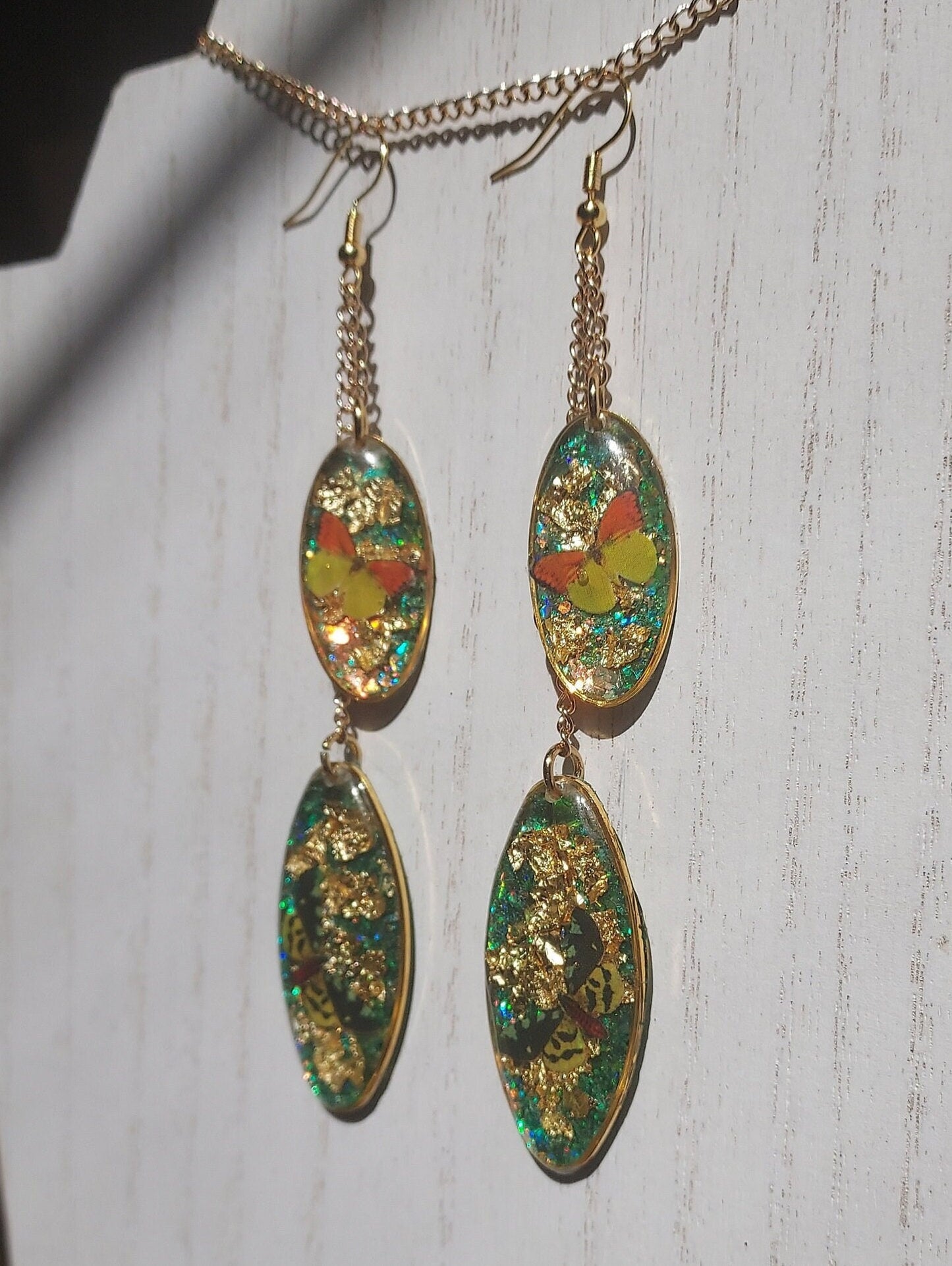 Butterflies & Glitter Earrings #9