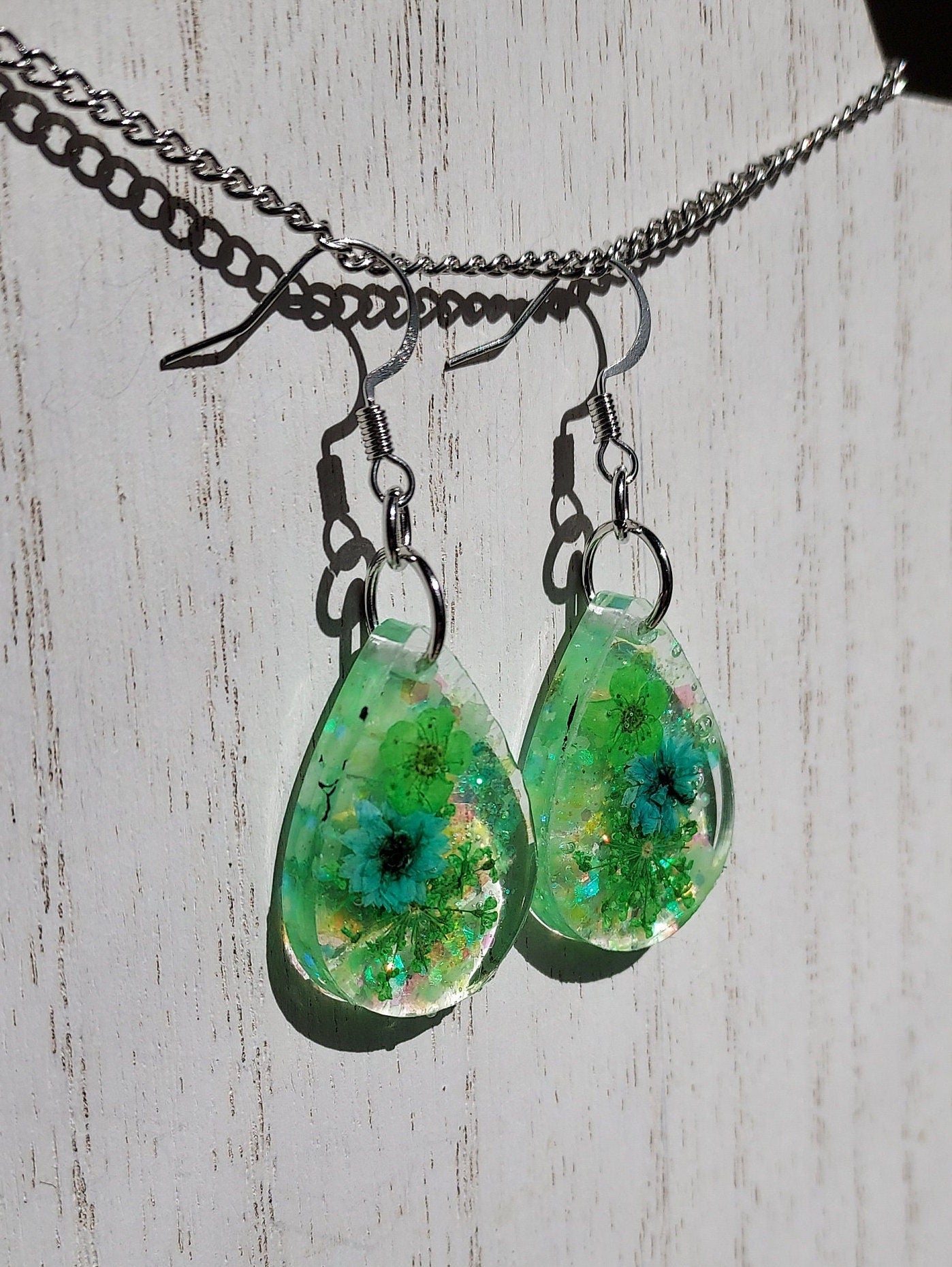 Flowers & Glitter Earrings #4
