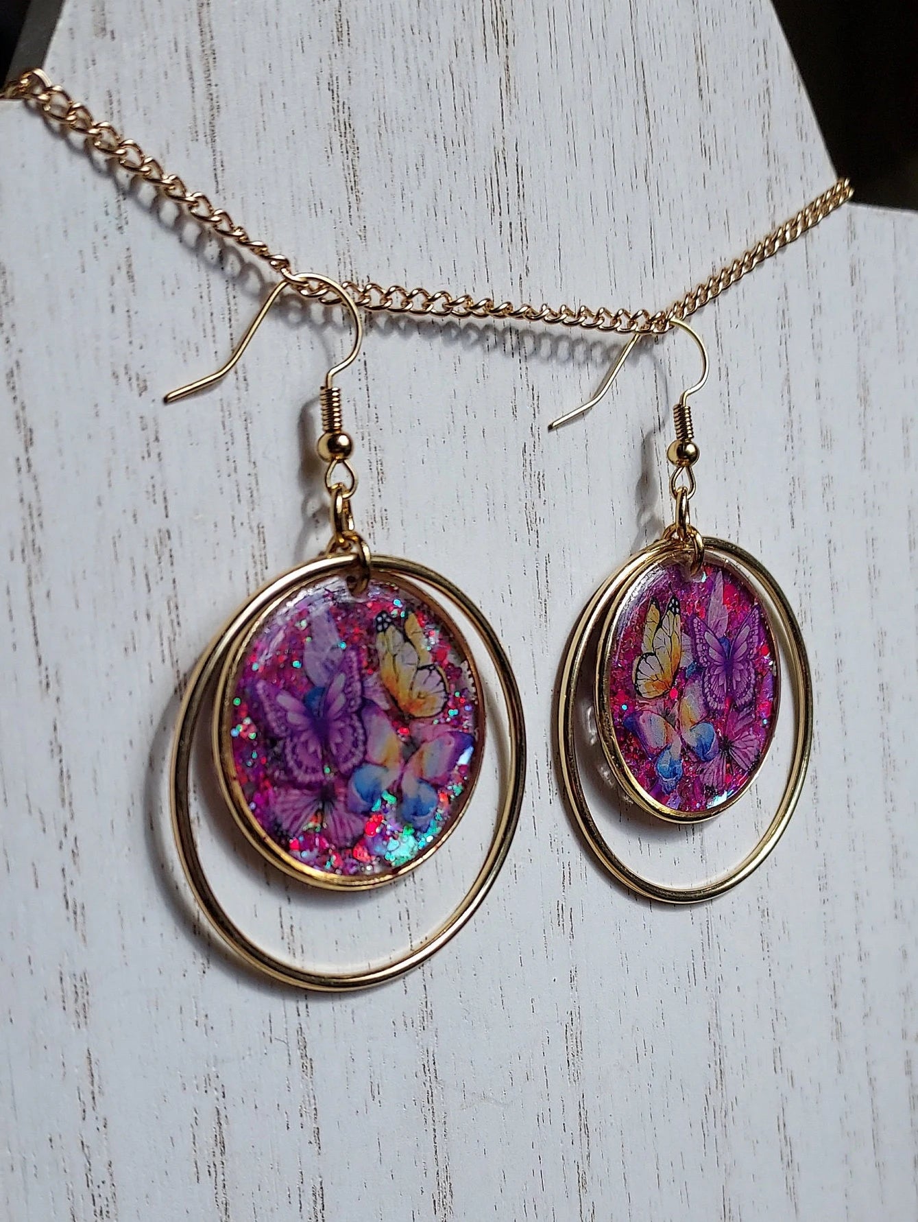 Butterflies & Glitter Earrings #8