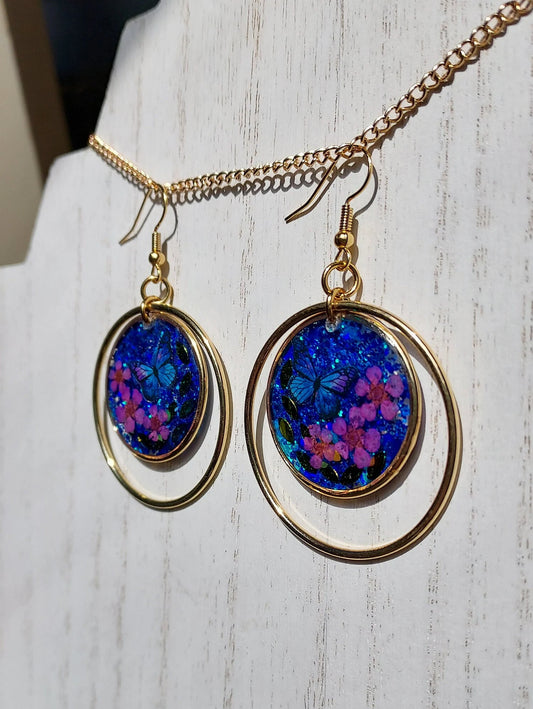 Butterflies & Glitter Earrings #7