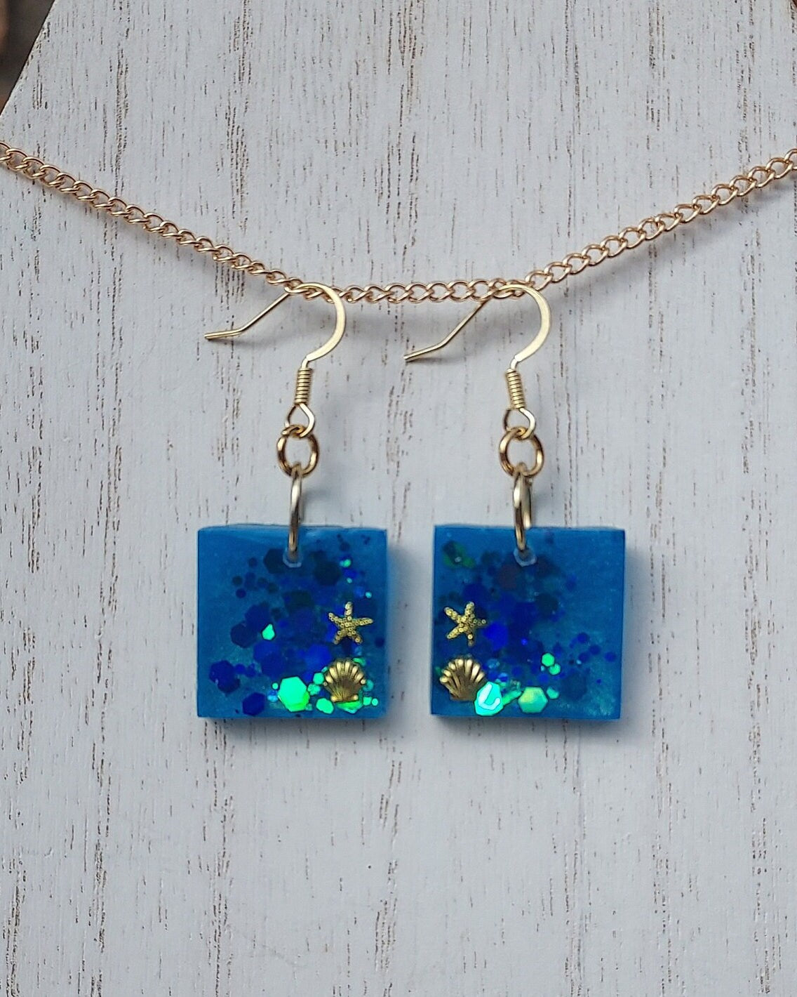 Starfish & Glitter Earrings #3
