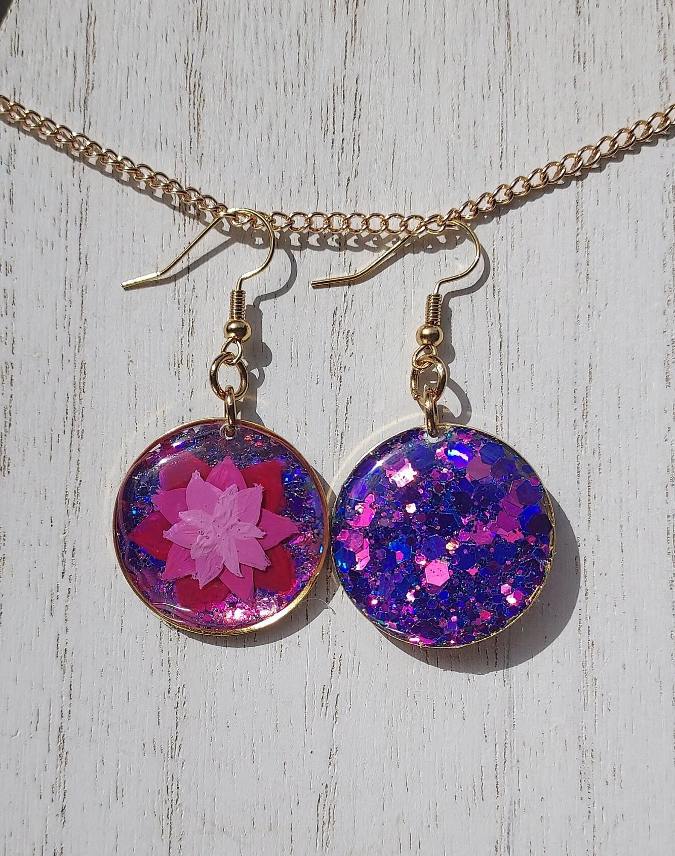Hand Painted Flower Earrings #2