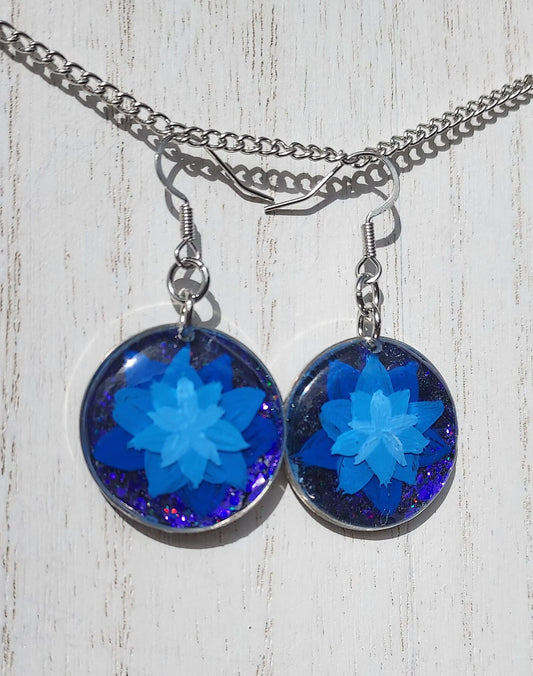 Hand Painted Flower Earrings #1
