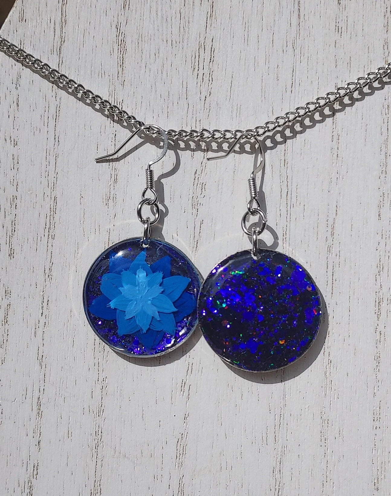 Hand Painted Flower Earrings #1