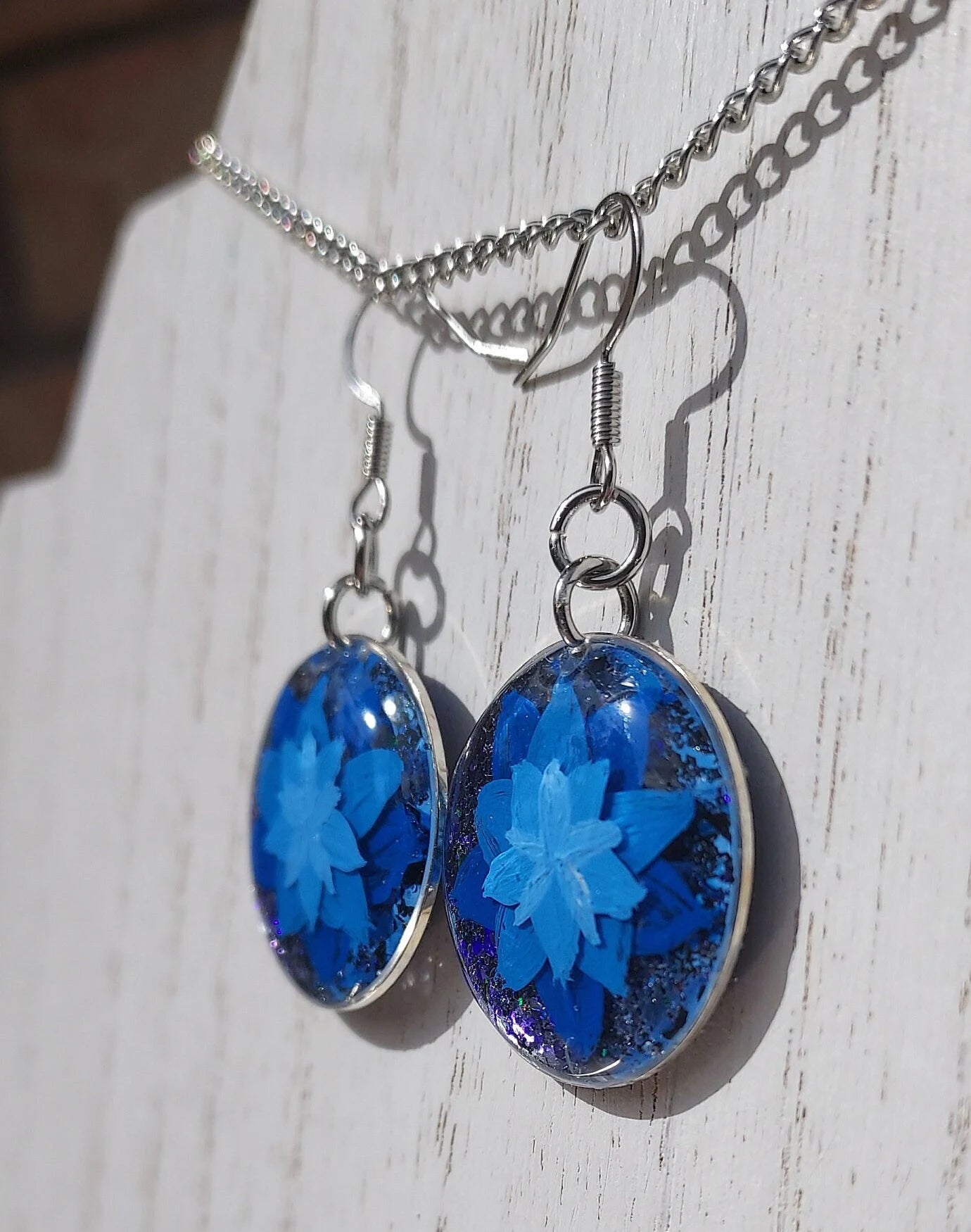 Hand Painted Flower Earrings #1