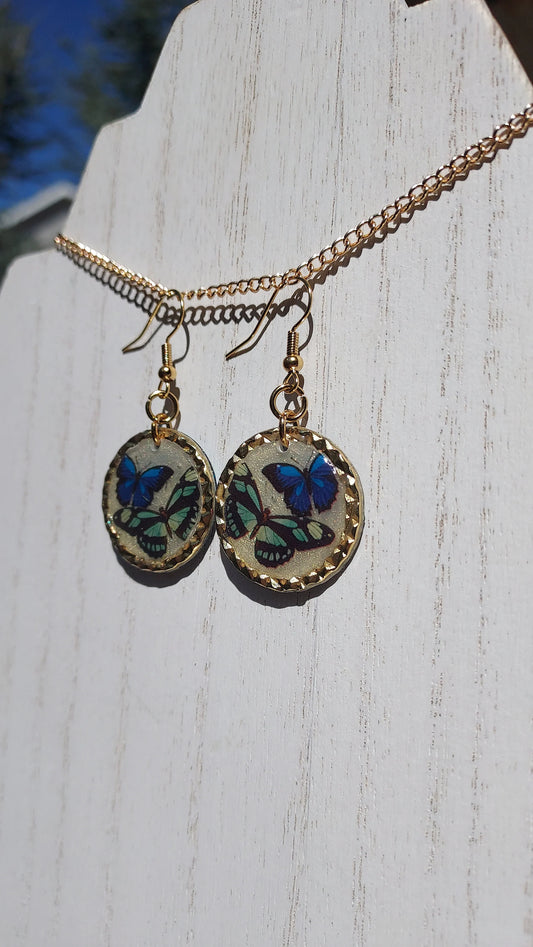Butterflies & Glitter Earrings #6