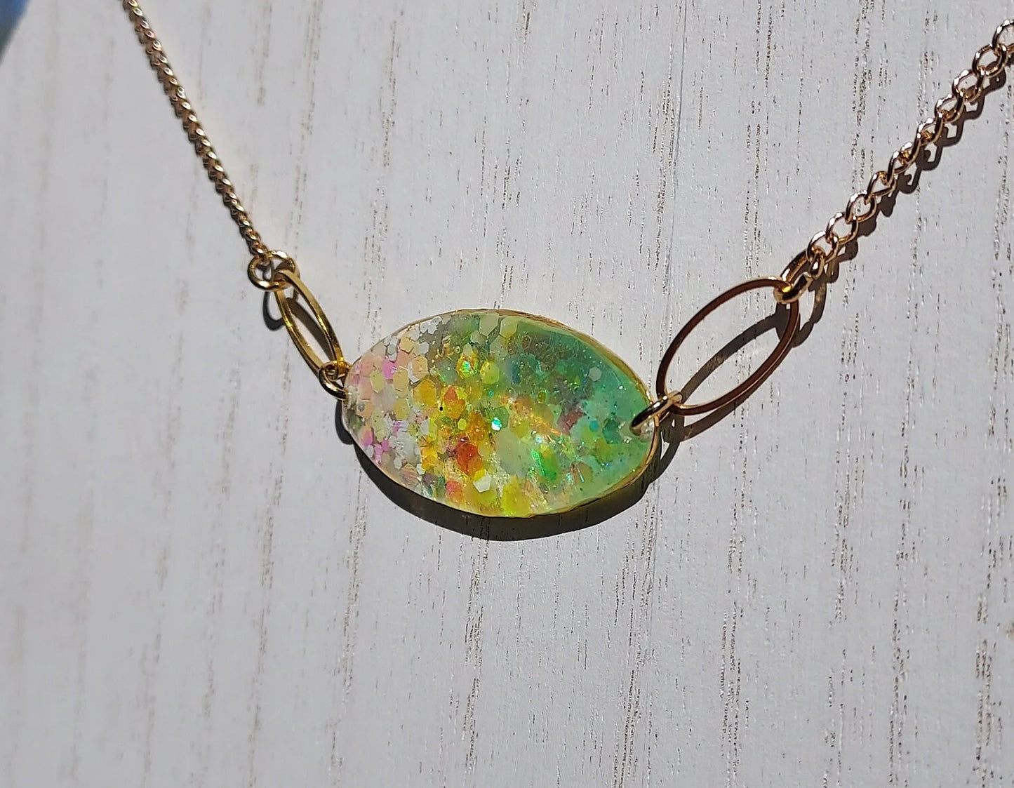 Rainbow Sequin Necklace (Glow in the Dark) #4