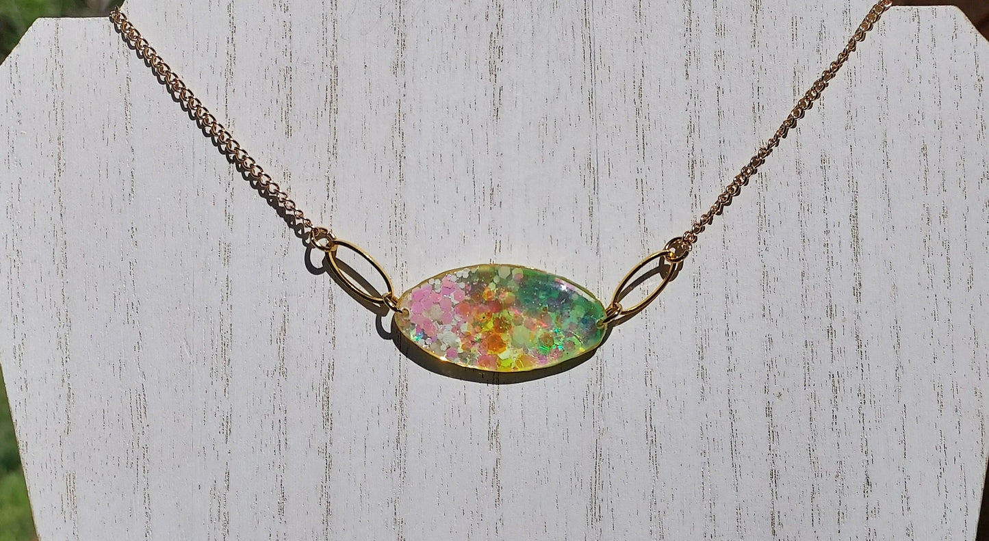 Rainbow Sequin Necklace (Glow in the Dark) #4