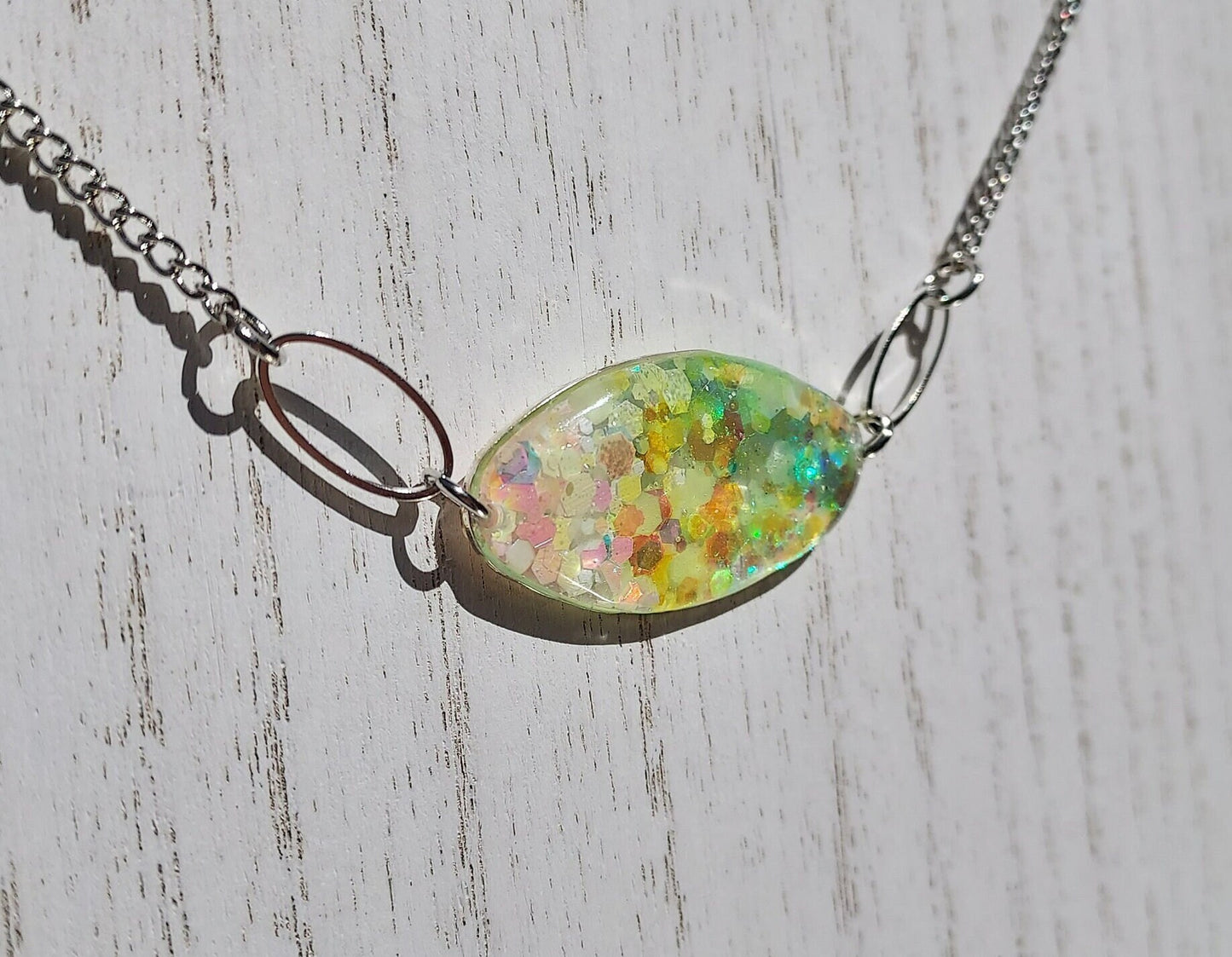 Rainbow Sequin Necklace (Glow in the Dark) #2